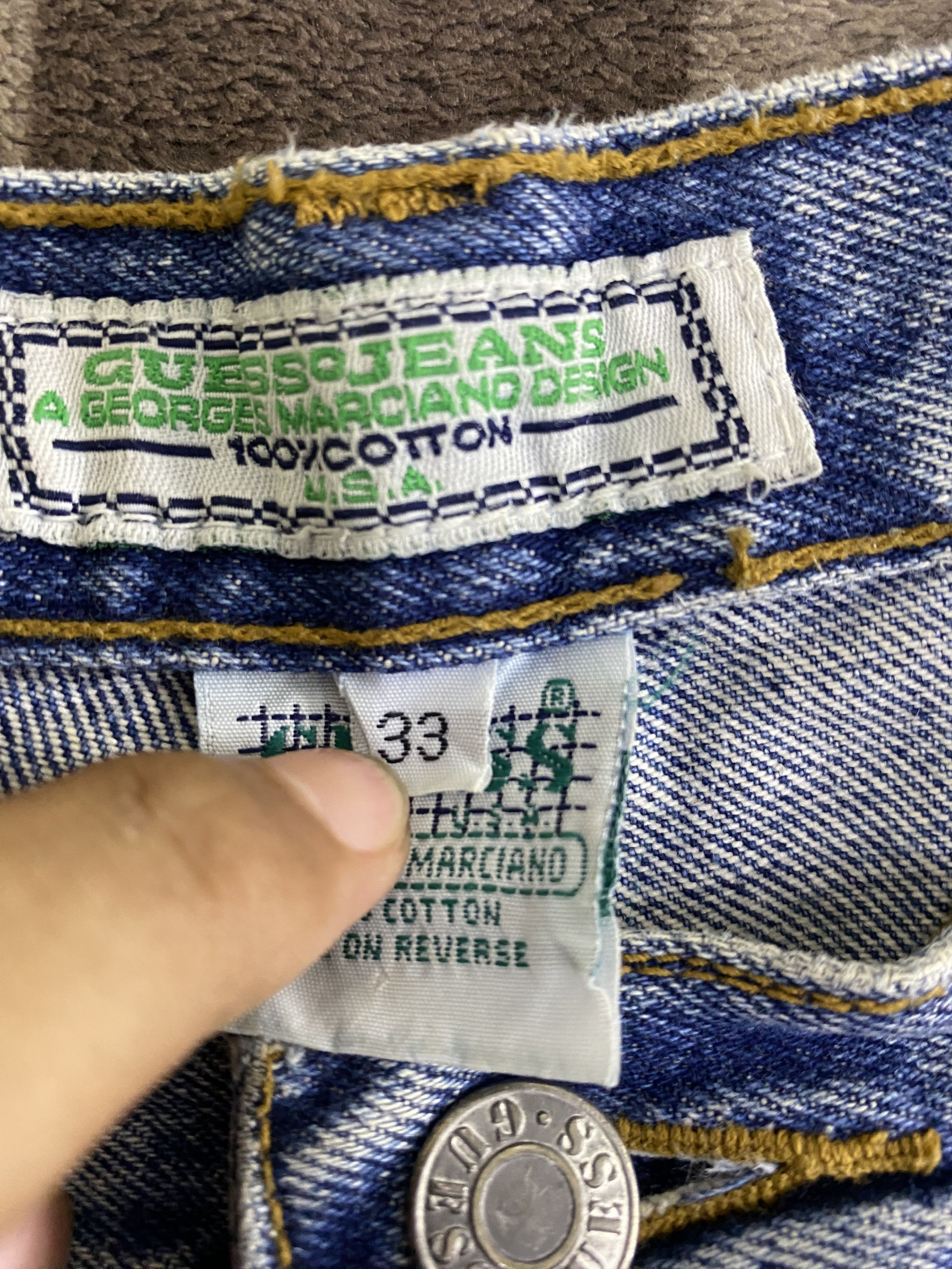 Guess Vintage Guess by Georges Marciano Baggy Denim Jean Size US 33 - 20 Thumbnail