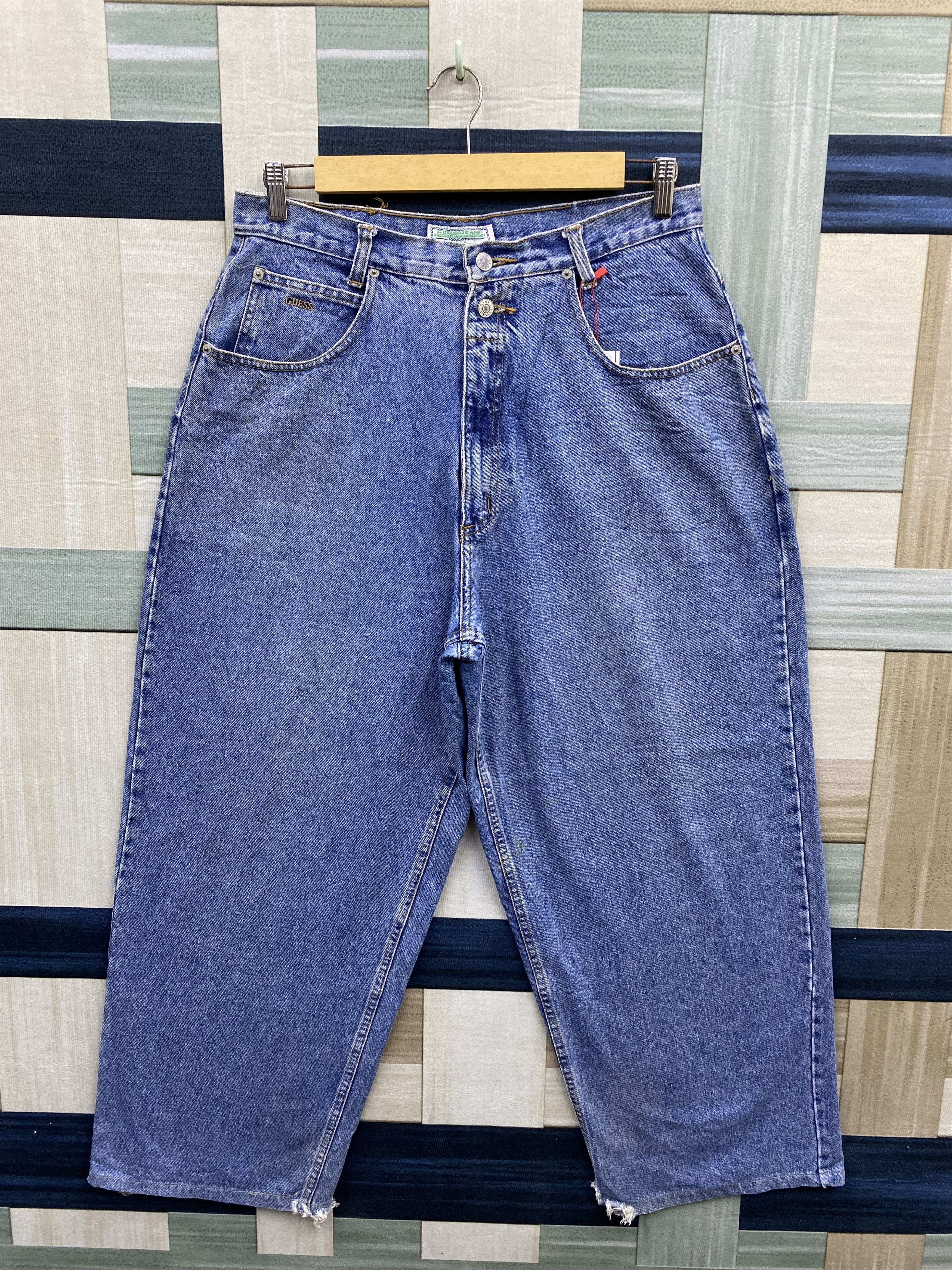 Guess Vintage Guess by Georges Marciano Baggy Denim Jean Size US 33 - 1 Thumbnail