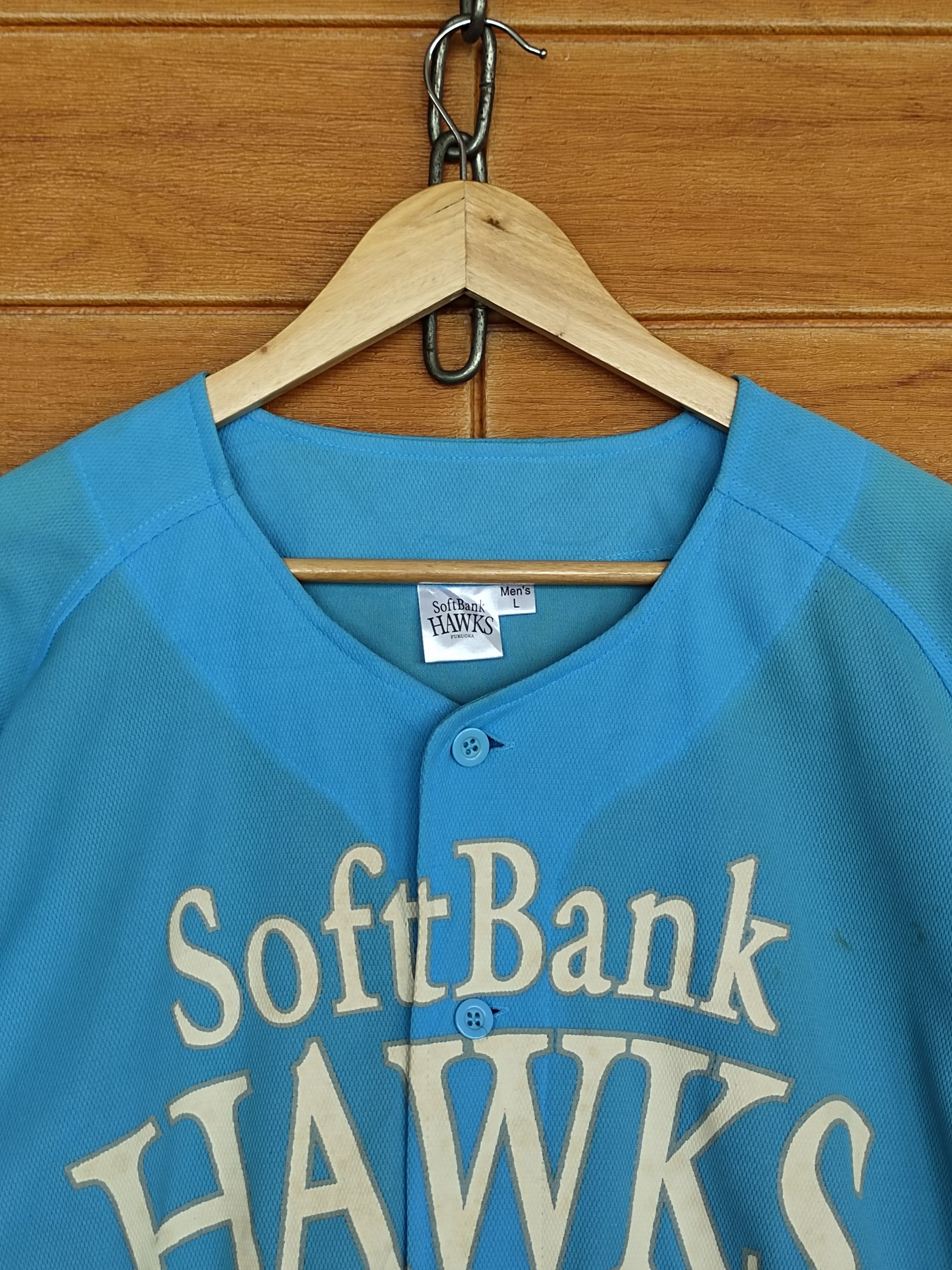 MLB Vintage Fukuoka Softbank Hawks Jersey Size US L / EU 52-54 / 3 - 6 Thumbnail