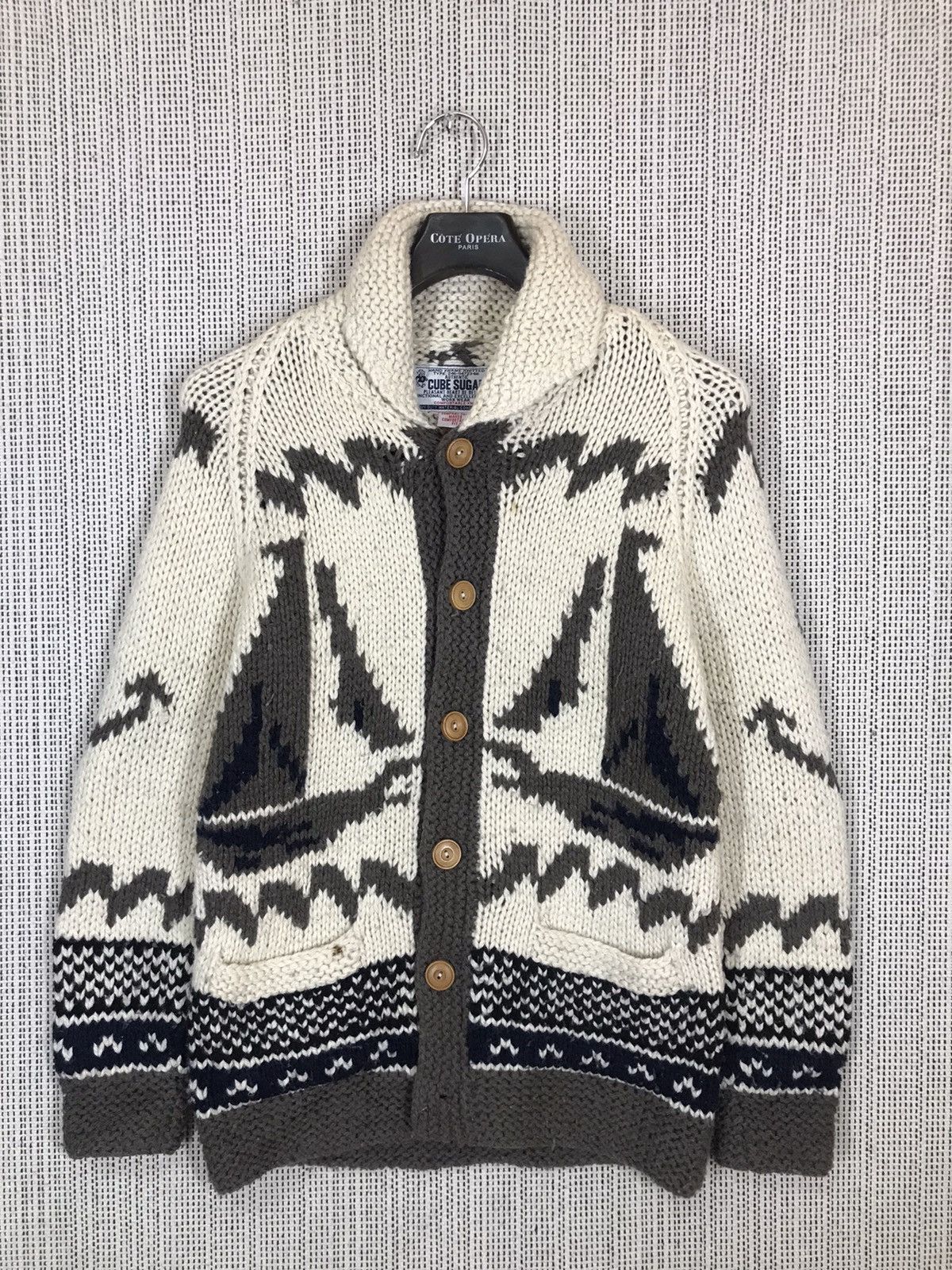 Aran Isles Knitwear × Japanese Brand ‼️CUBE SUGAR HEAVY DUTY MATERIAL COMFORTABLE KNIT‼️ Size US M / EU 48-50 / 2 - 1 Thumbnail