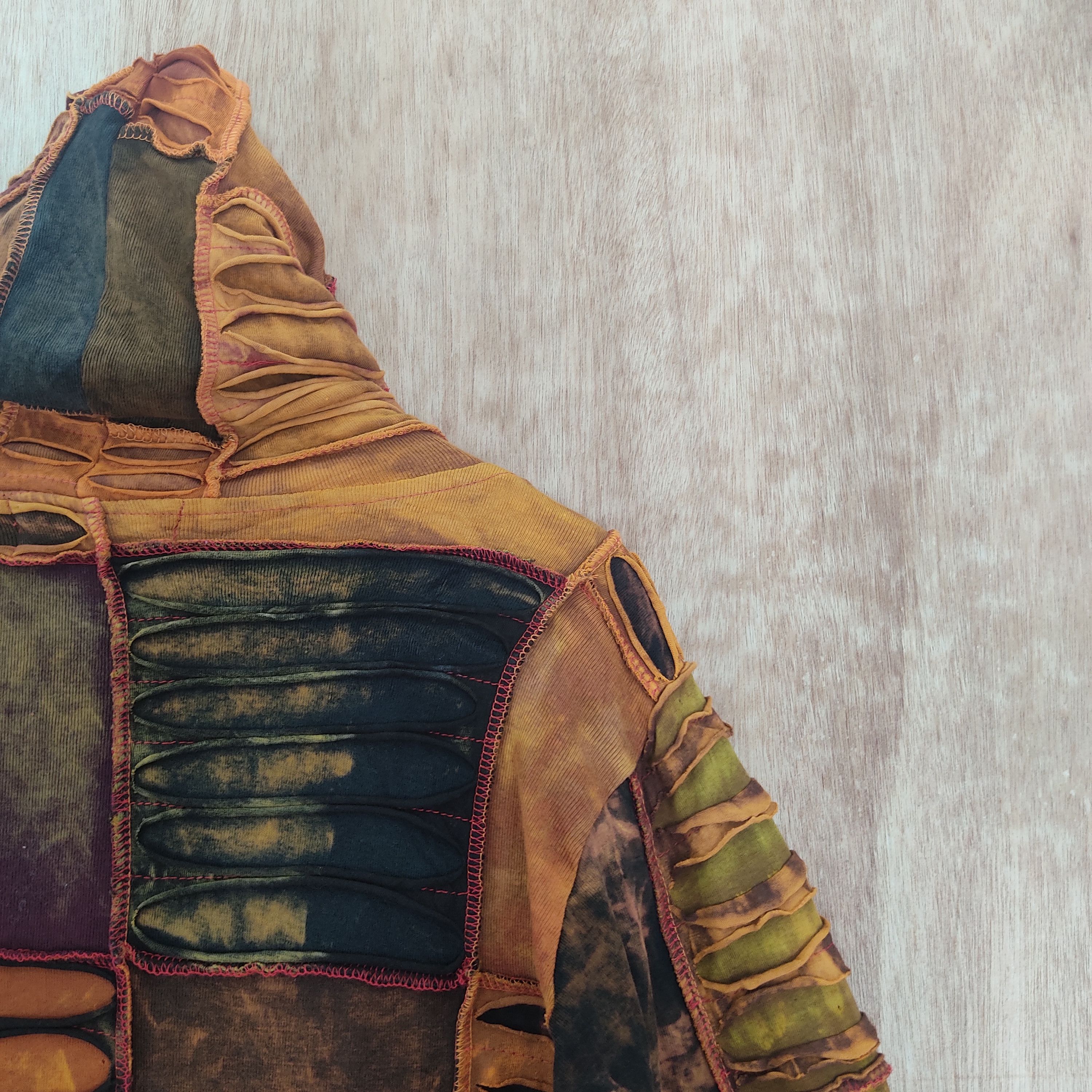 Other Very Rare Patchwork Distressed Colourful Tie Dye Hoodie Size US S / EU 44-46 / 1 - 14 Thumbnail