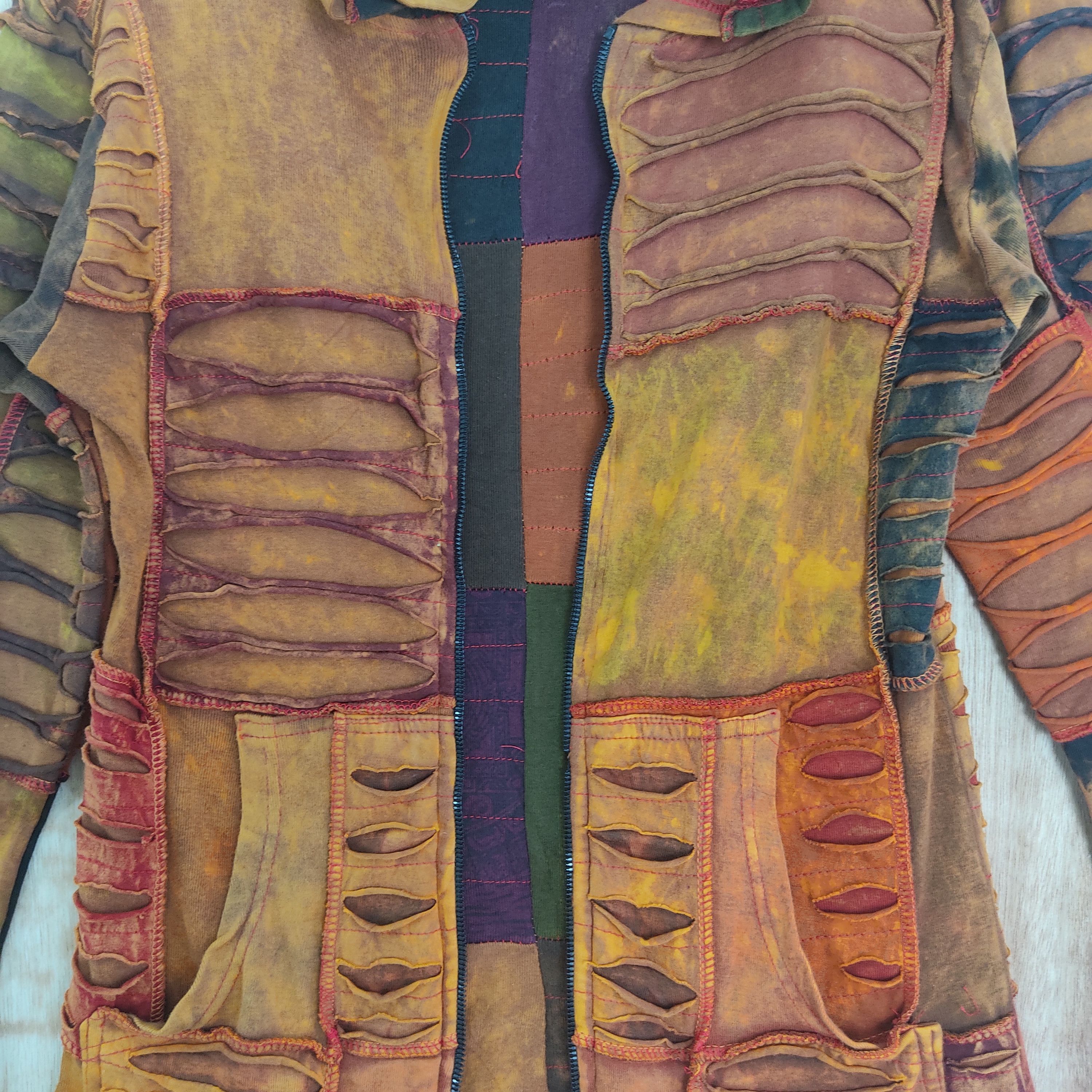 Other Very Rare Patchwork Distressed Colourful Tie Dye Hoodie Size US S / EU 44-46 / 1 - 5 Thumbnail