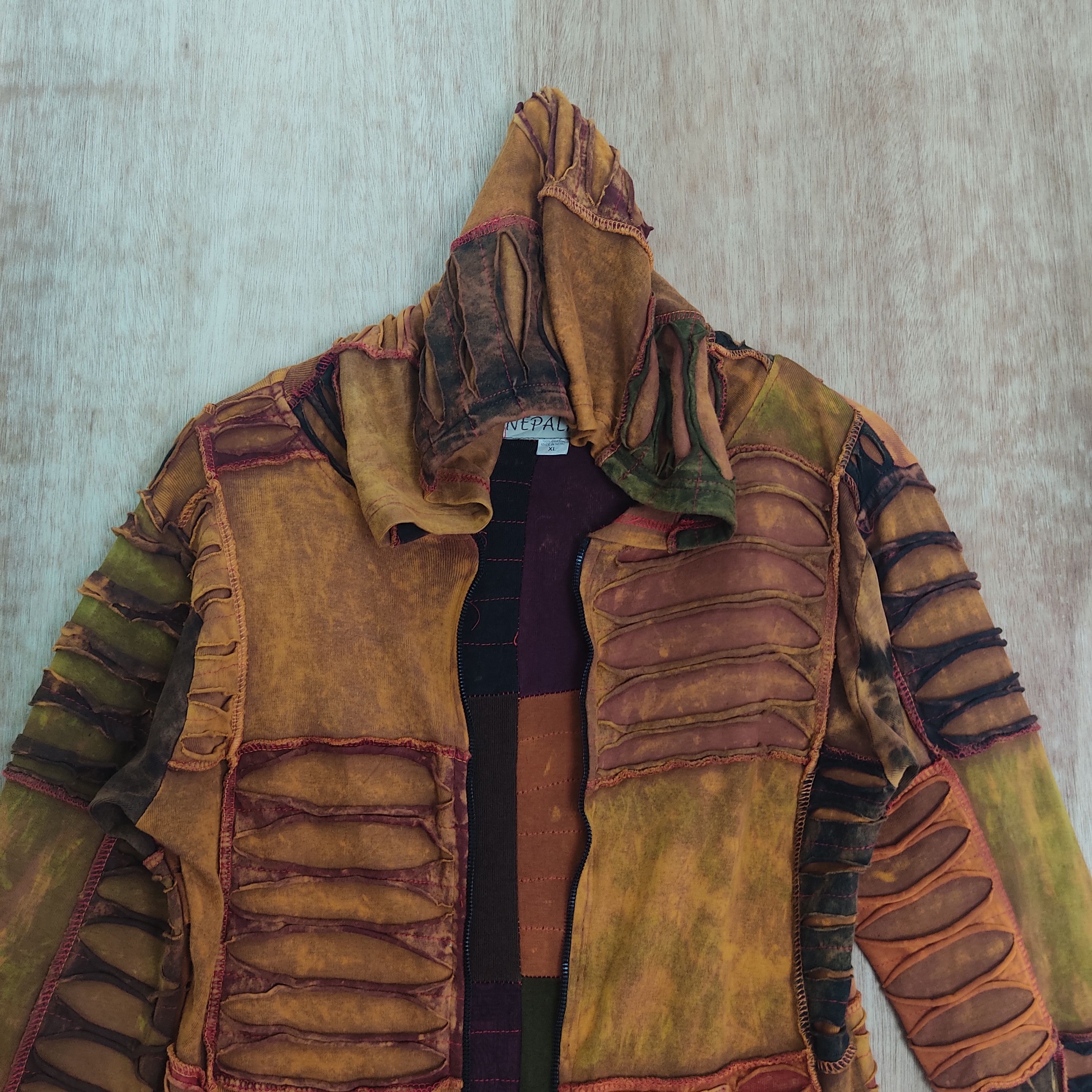 Other Very Rare Patchwork Distressed Colourful Tie Dye Hoodie Size US S / EU 44-46 / 1 - 3 Thumbnail