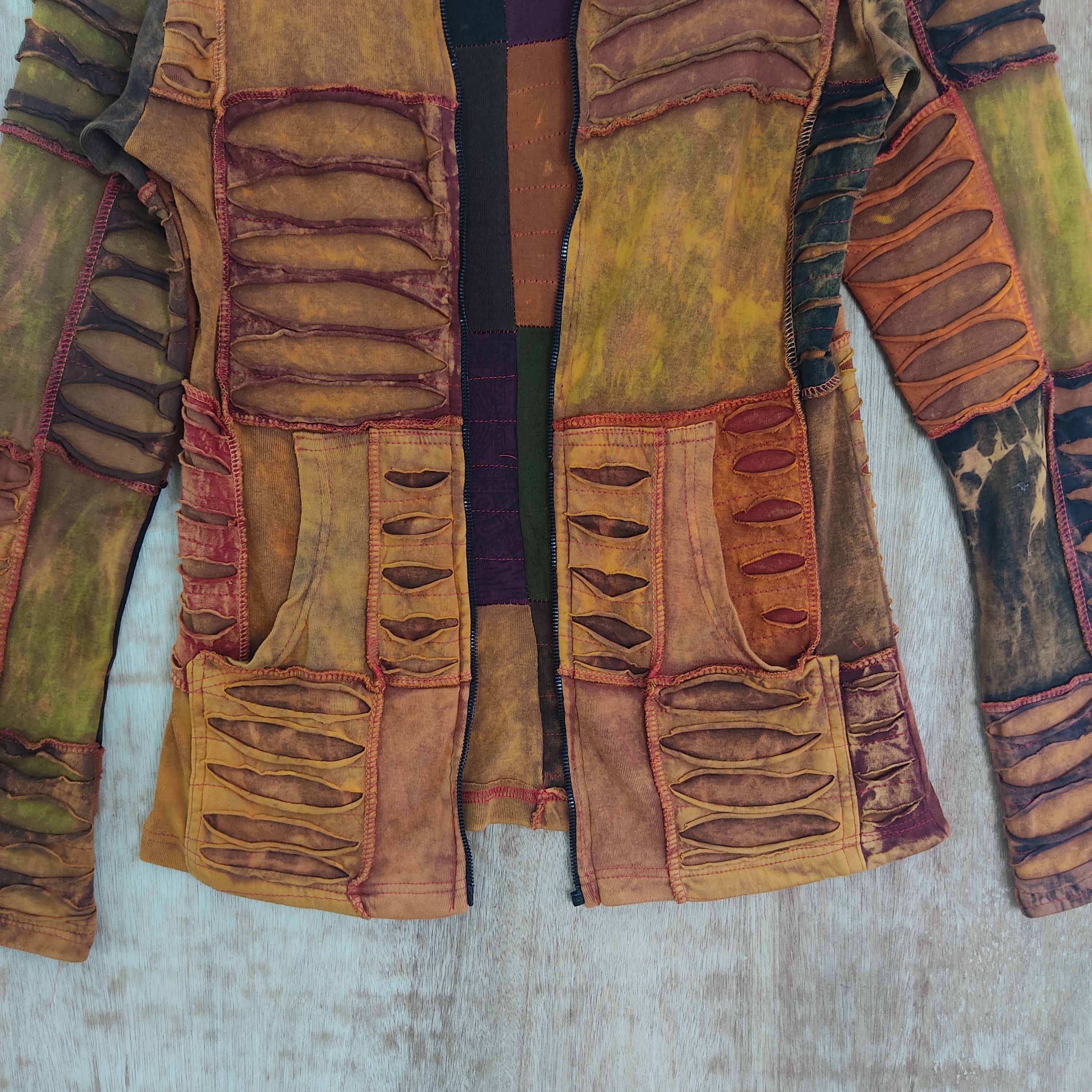 Other Very Rare Patchwork Distressed Colourful Tie Dye Hoodie Size US S / EU 44-46 / 1 - 4 Thumbnail