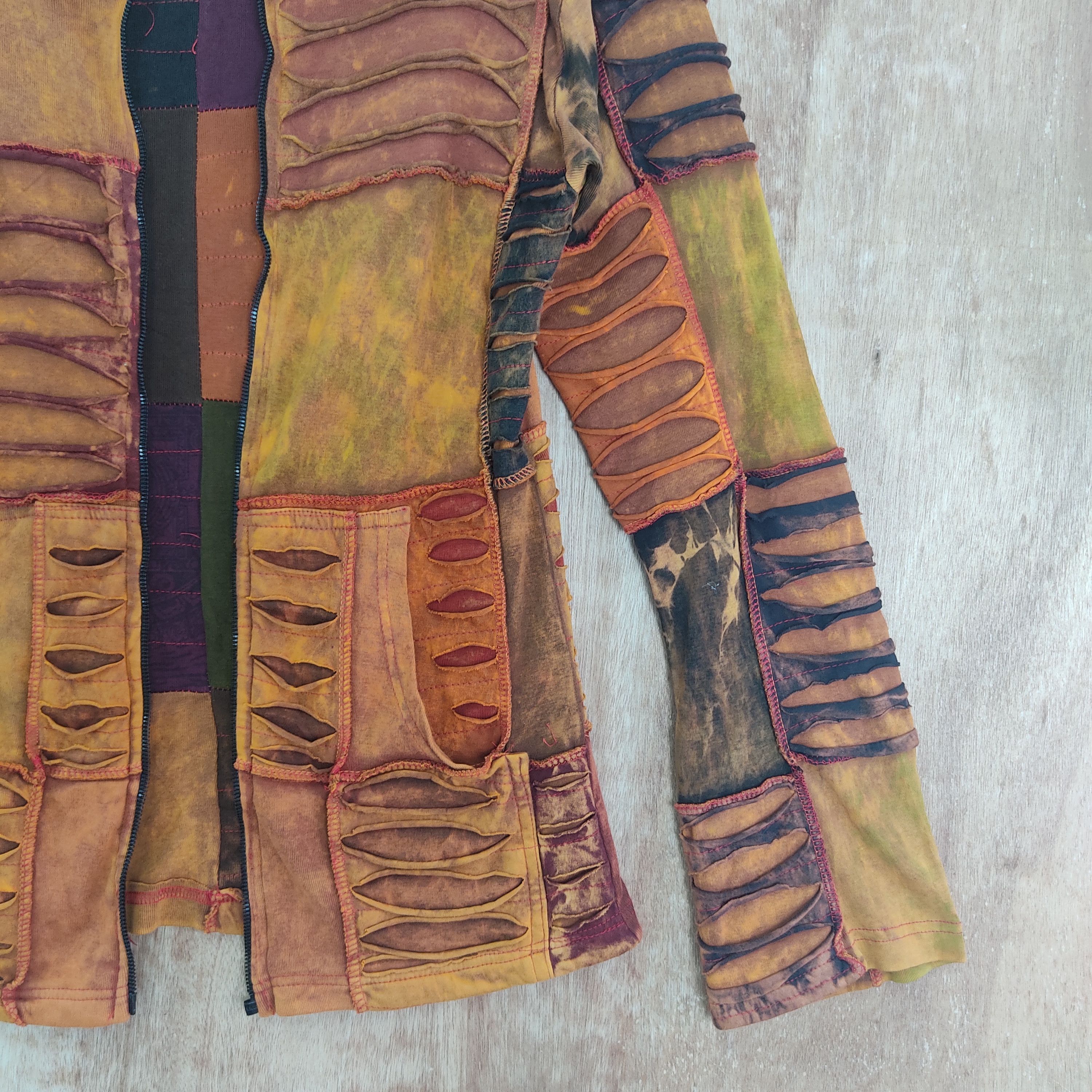 Other Very Rare Patchwork Distressed Colourful Tie Dye Hoodie Size US S / EU 44-46 / 1 - 9 Thumbnail