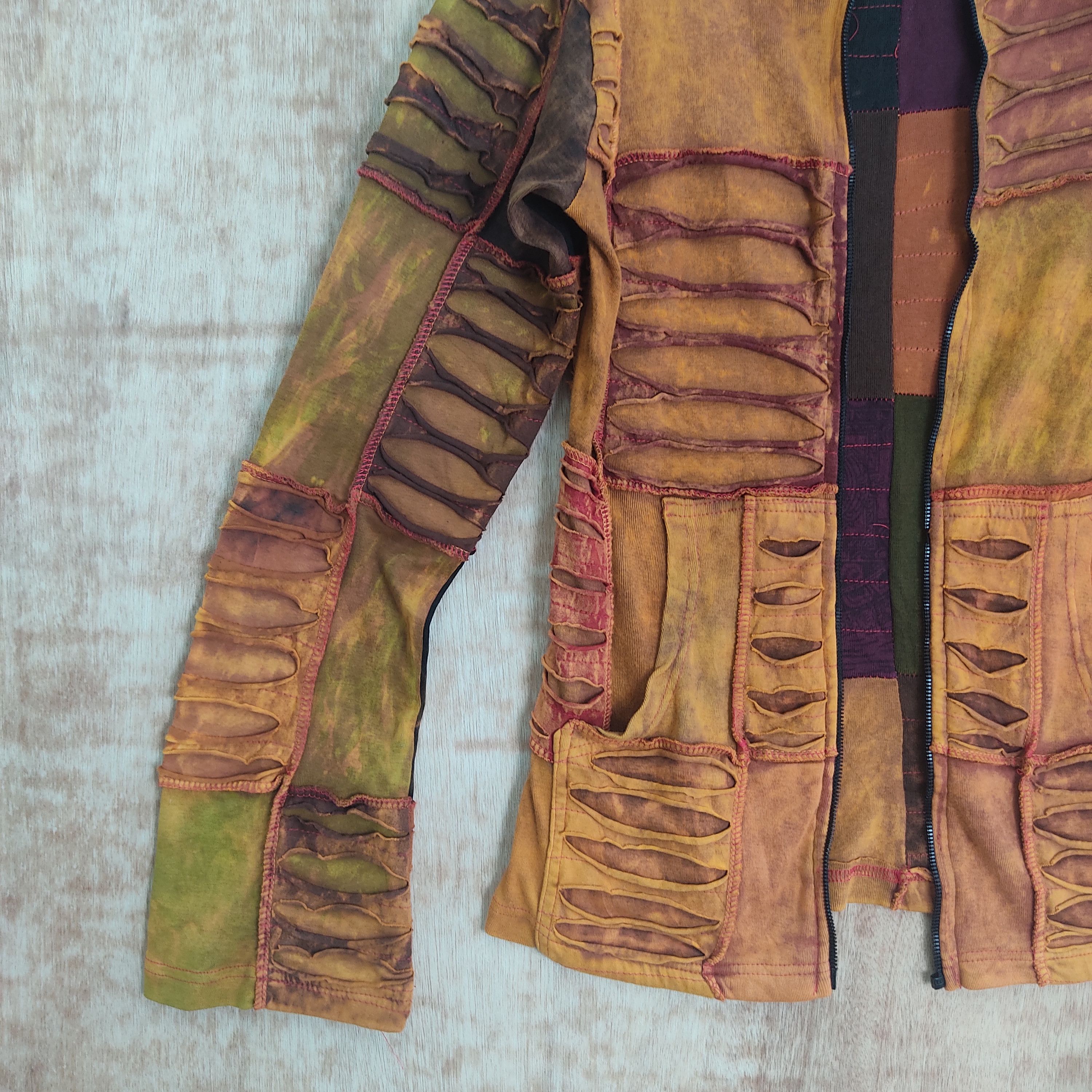 Other Very Rare Patchwork Distressed Colourful Tie Dye Hoodie Size US S / EU 44-46 / 1 - 8 Thumbnail