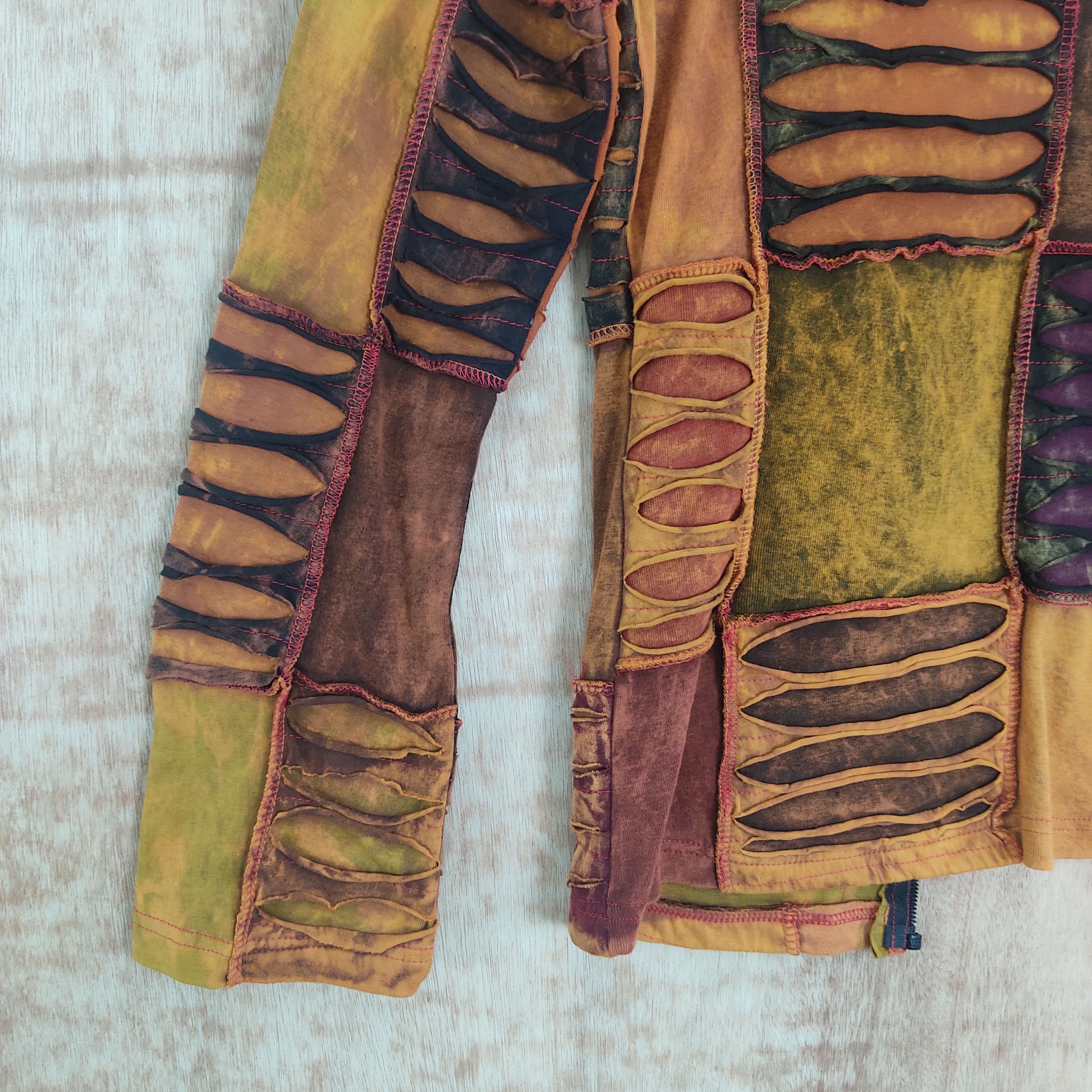 Other Very Rare Patchwork Distressed Colourful Tie Dye Hoodie Size US S / EU 44-46 / 1 - 15 Thumbnail