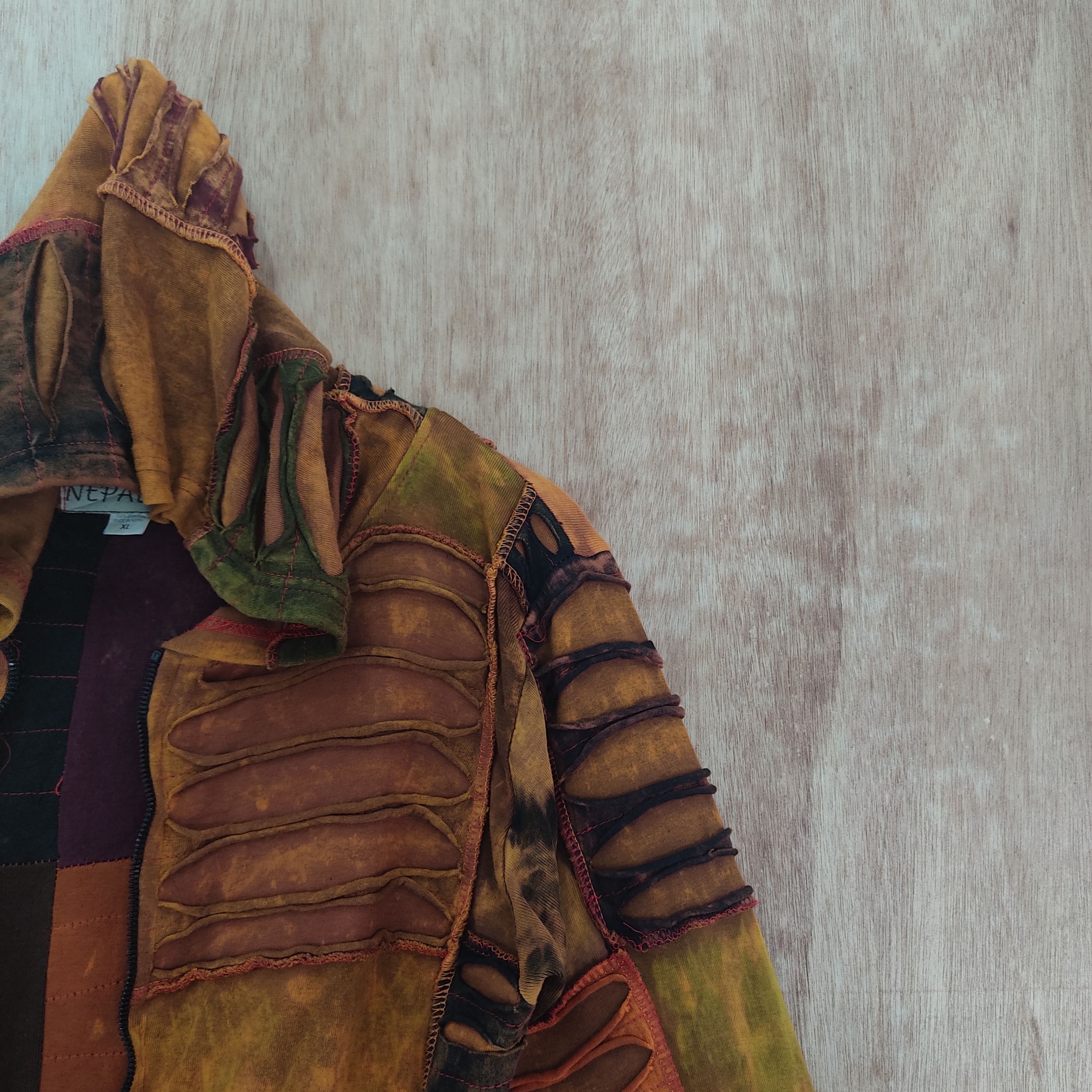 Other Very Rare Patchwork Distressed Colourful Tie Dye Hoodie Size US S / EU 44-46 / 1 - 7 Thumbnail