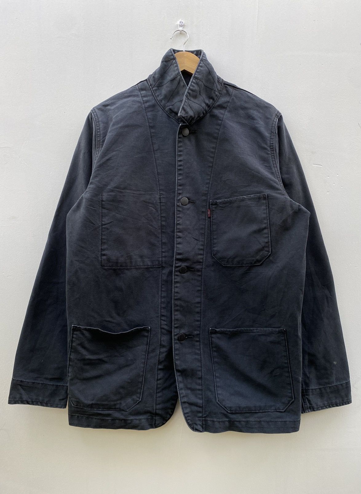 image of Levis Vintage Clothing Levis Strauss Canvas Black Jackets, Men's (Size Large)