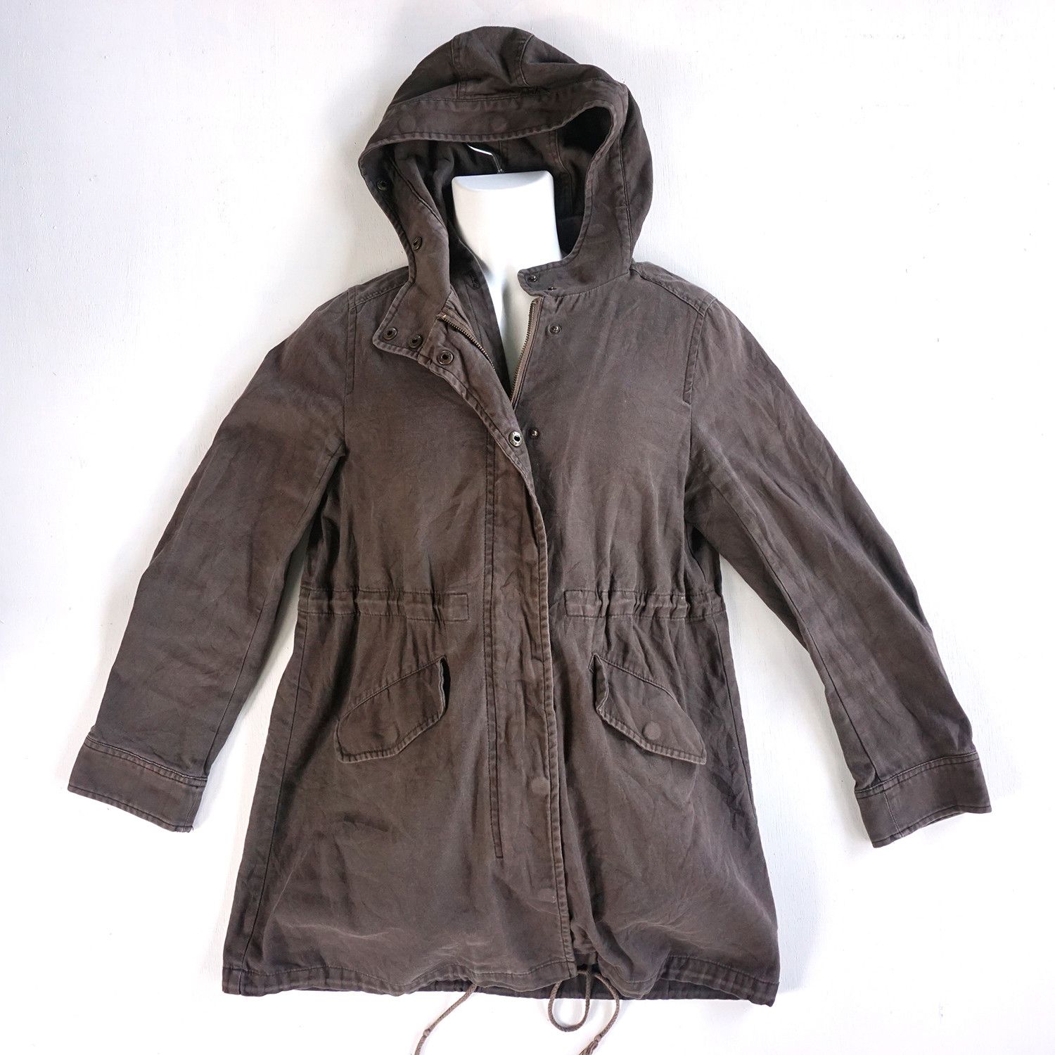 image of Majestic Legon Hooded Jacket in Brown, Men's (Size Small)