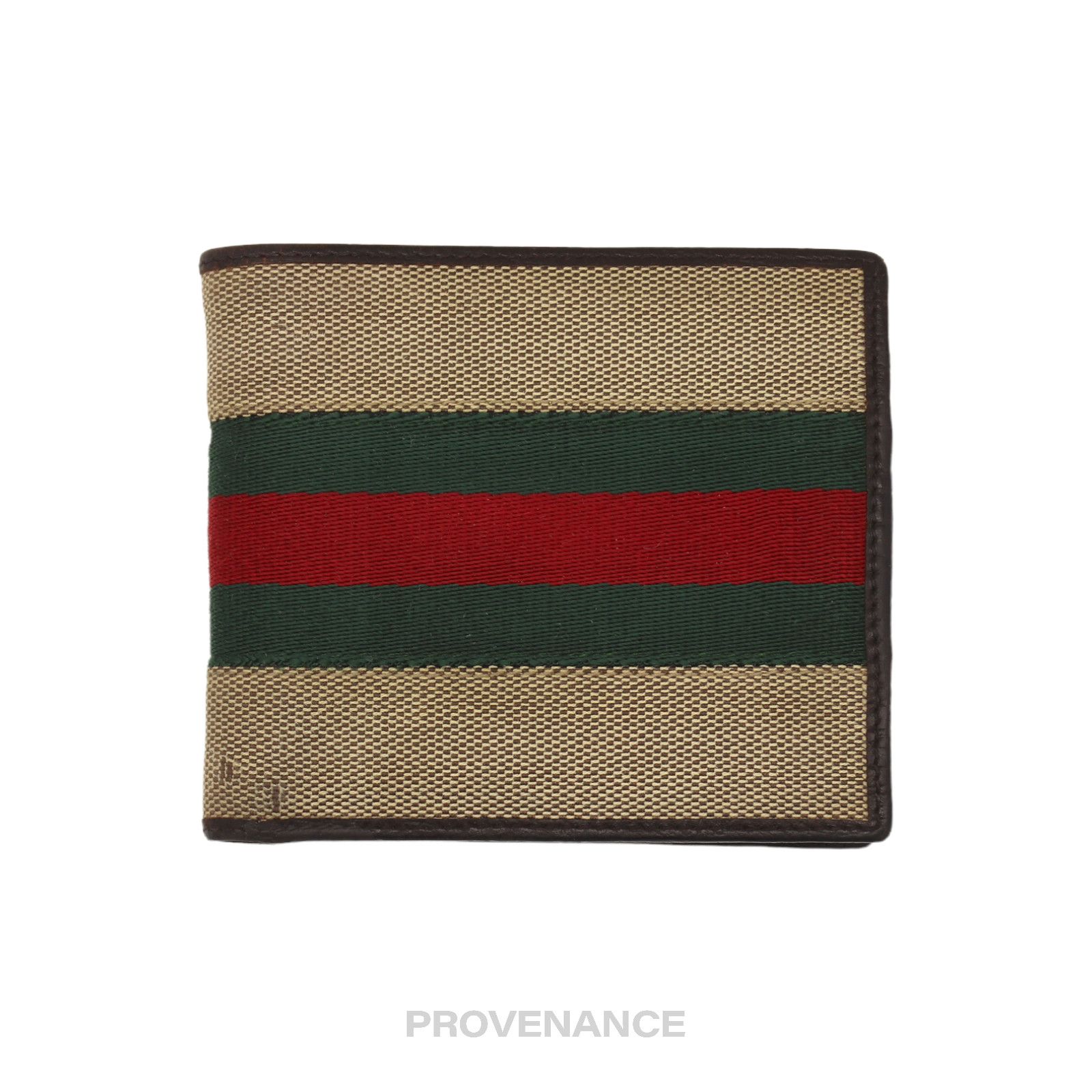 Gucci 🔴 Gucci Bifold Wallet - Raffia with Web | Grailed