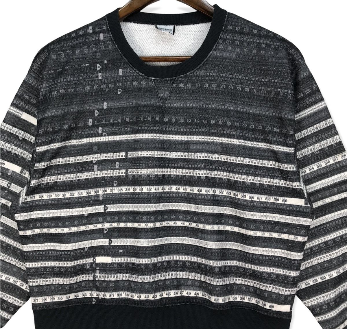 Jean Paul Gaultier Jean Paul Gautier Tape Overprint Sweatshirt Size US M / EU 48-50 / 2 - 2 Thumbnail