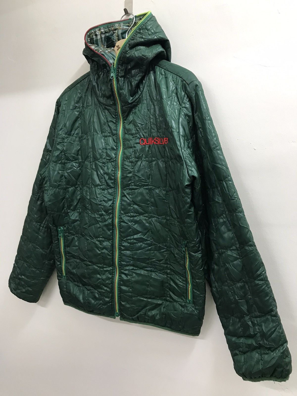 Japanese Brand × Quiksilver × Vintage Vintage Quiksilver Puffer Jacket Hoodie Bob Marley Style Size US M / EU 48-50 / 2 - 6 Thumbnail