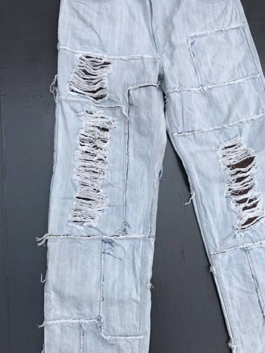 NEXUSVII Japanese Brand Nexus Seven Distressed Destroyed Denim Pants Size US 34 / EU 50 - 2 Thumbnail