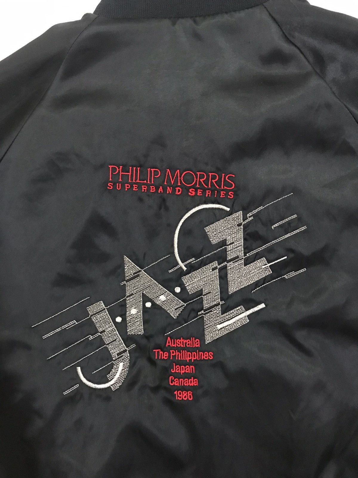 Band Tees × Vintage 💥RARE💥Vintage 80s Philip Morris Varsity Jacket Made In USA Size US M / EU 48-50 / 2 - 8 Thumbnail