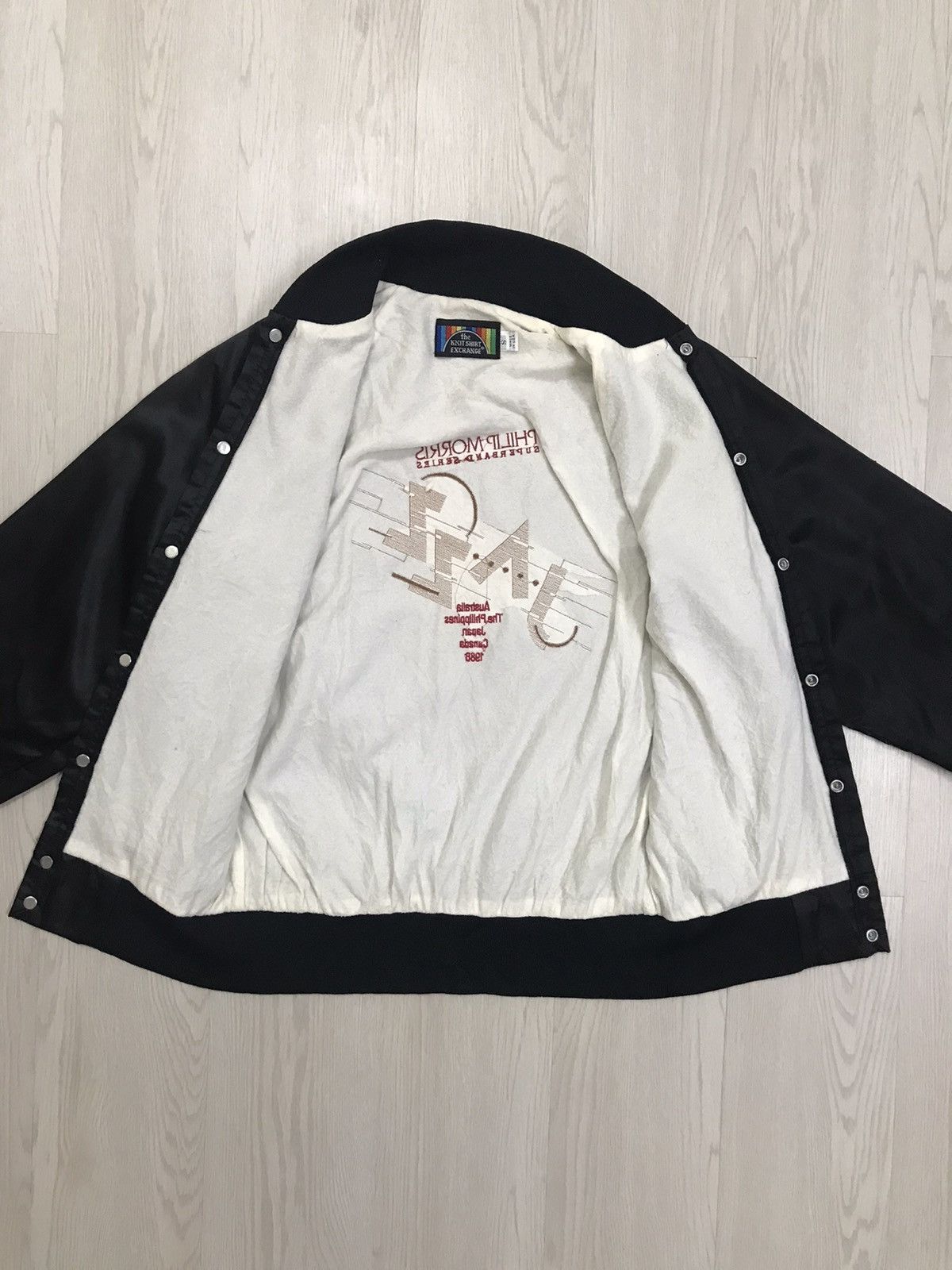 Band Tees × Vintage 💥RARE💥Vintage 80s Philip Morris Varsity Jacket Made In USA Size US M / EU 48-50 / 2 - 7 Thumbnail