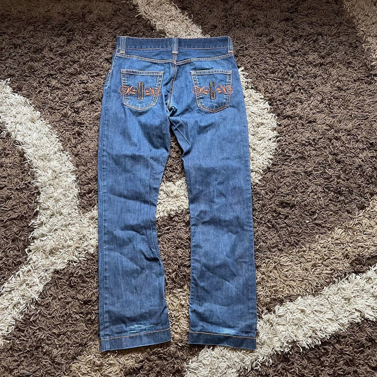 Dolce & Gabbana × Vintage Vintage Dolce Gabbana Japan Style Logo Flared Denim Jeans Size US 33 - 1 Thumbnail