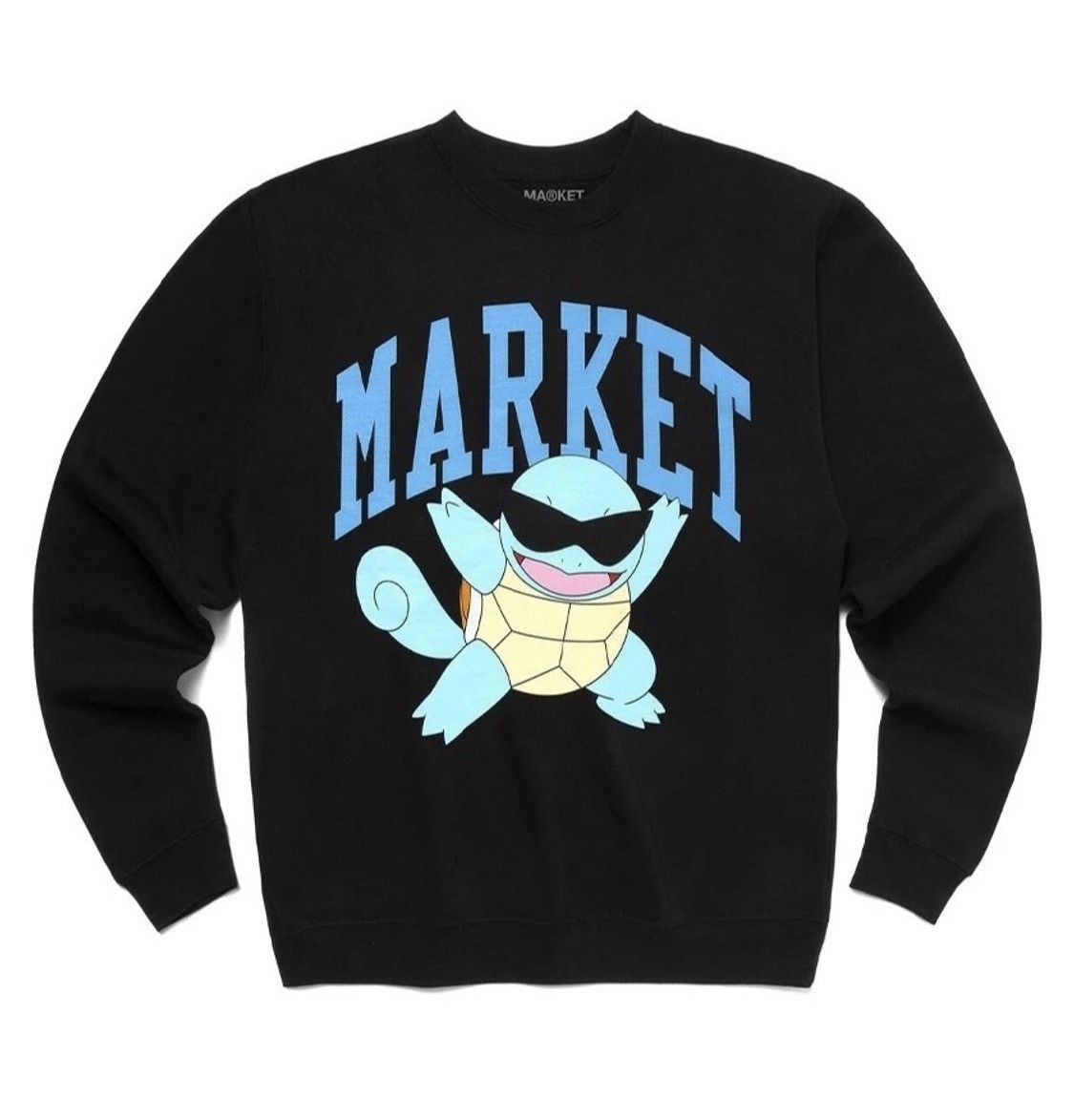 image of Market x Pokemon Squirtle Arc Chillin Crewneck in Black, Men's (Size 2XL)