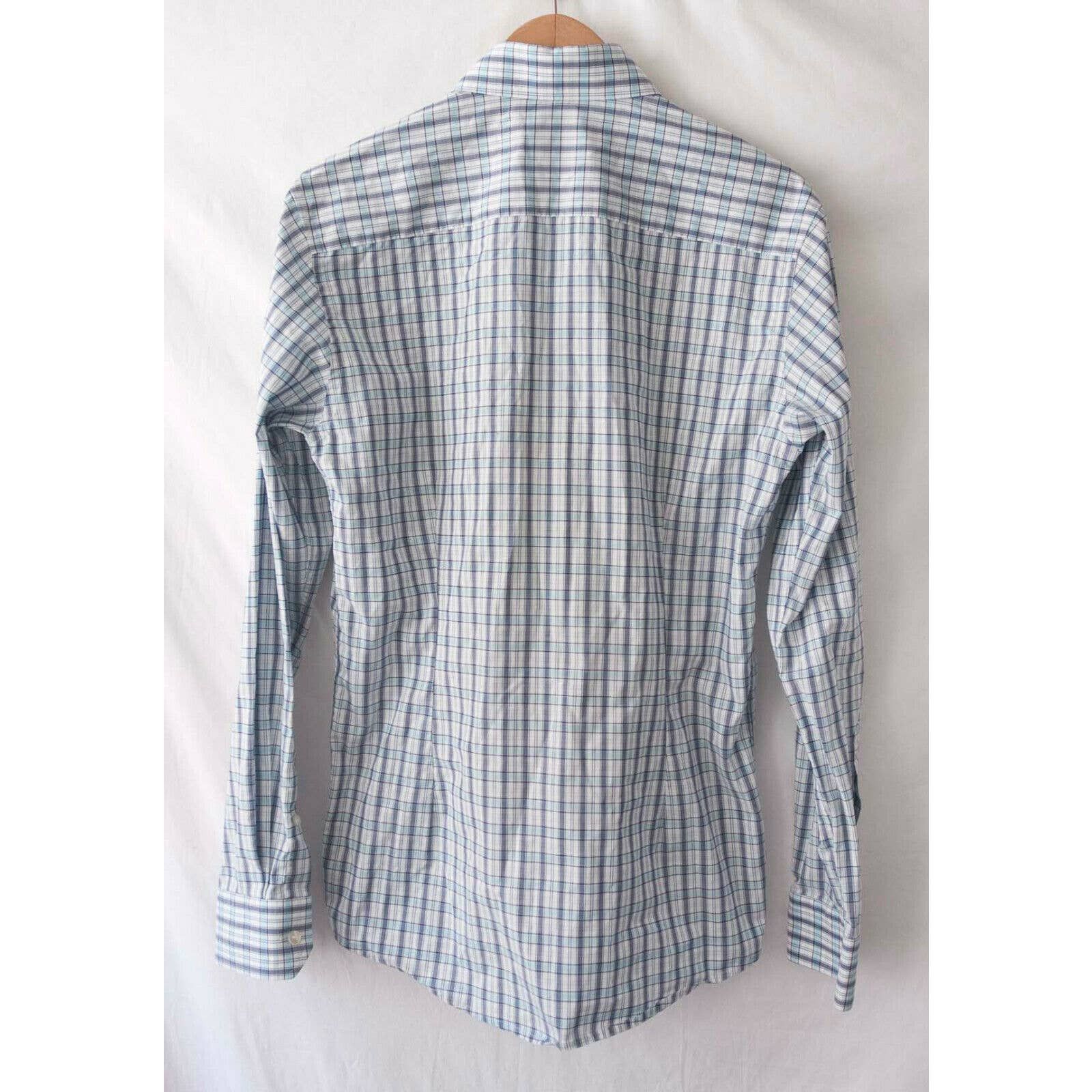 Eton Eton Shirt Blue Plaid Slim Size 15.75/ 40 Size 40R - 6 Thumbnail