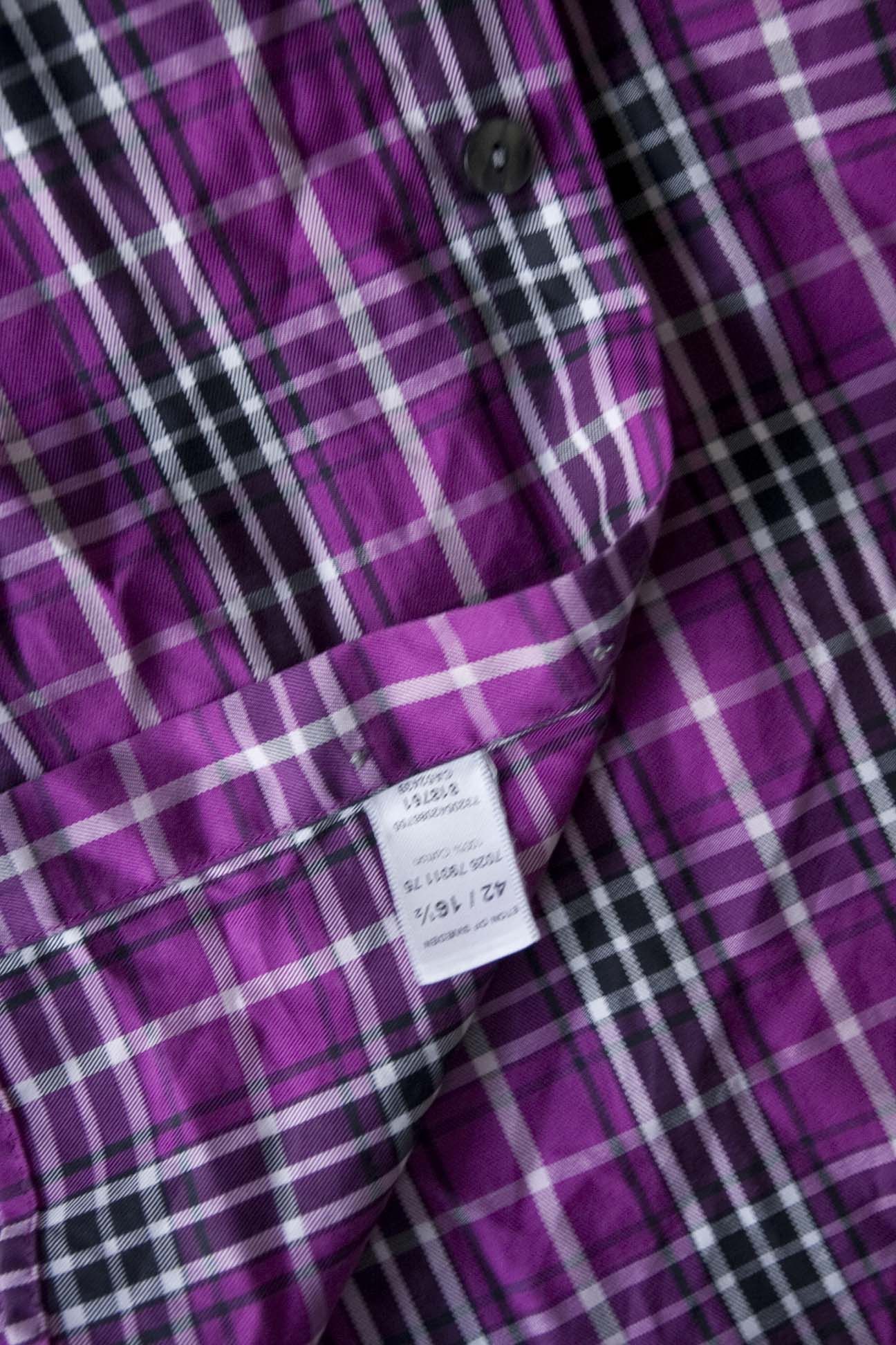 Eton Eton Shirt Purple Plaid Size 16.5 / 42 Size 42R - 5 Thumbnail