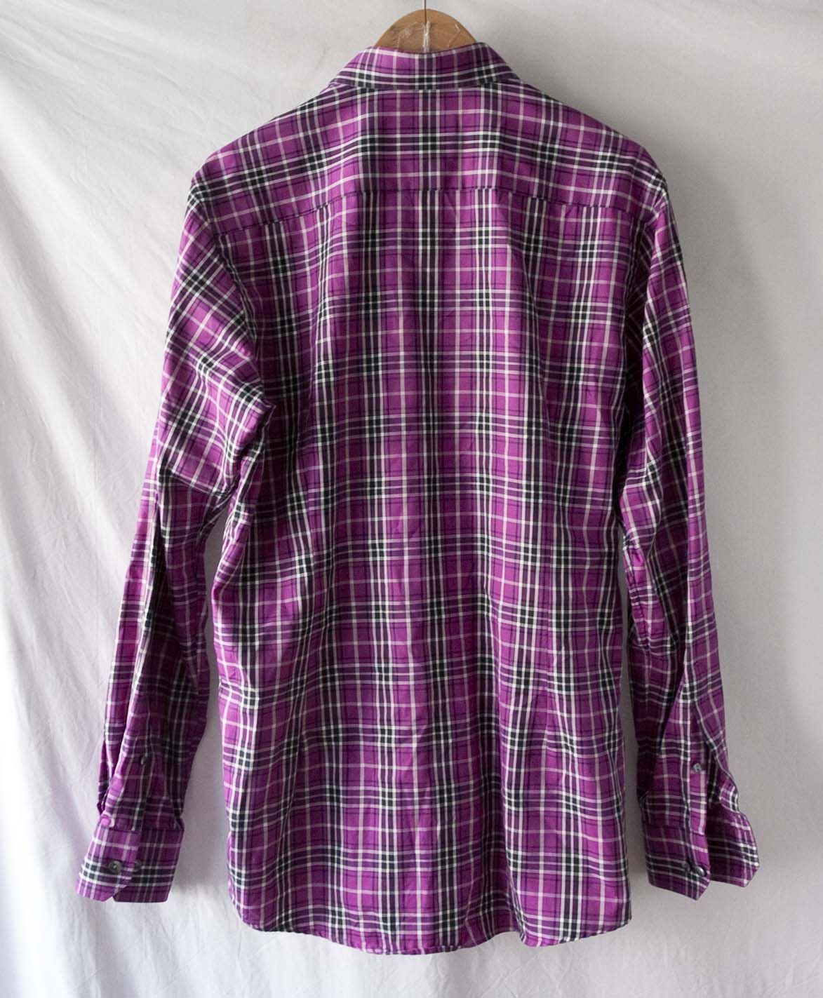 Eton Eton Shirt Purple Plaid Size 16.5 / 42 Size 42R - 6 Thumbnail