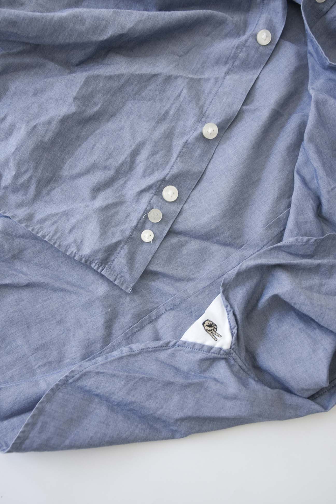 John Varvatos John Varvatos Shirt Blue Slim Fit Size 15.5 Size 38R - 2 Thumbnail
