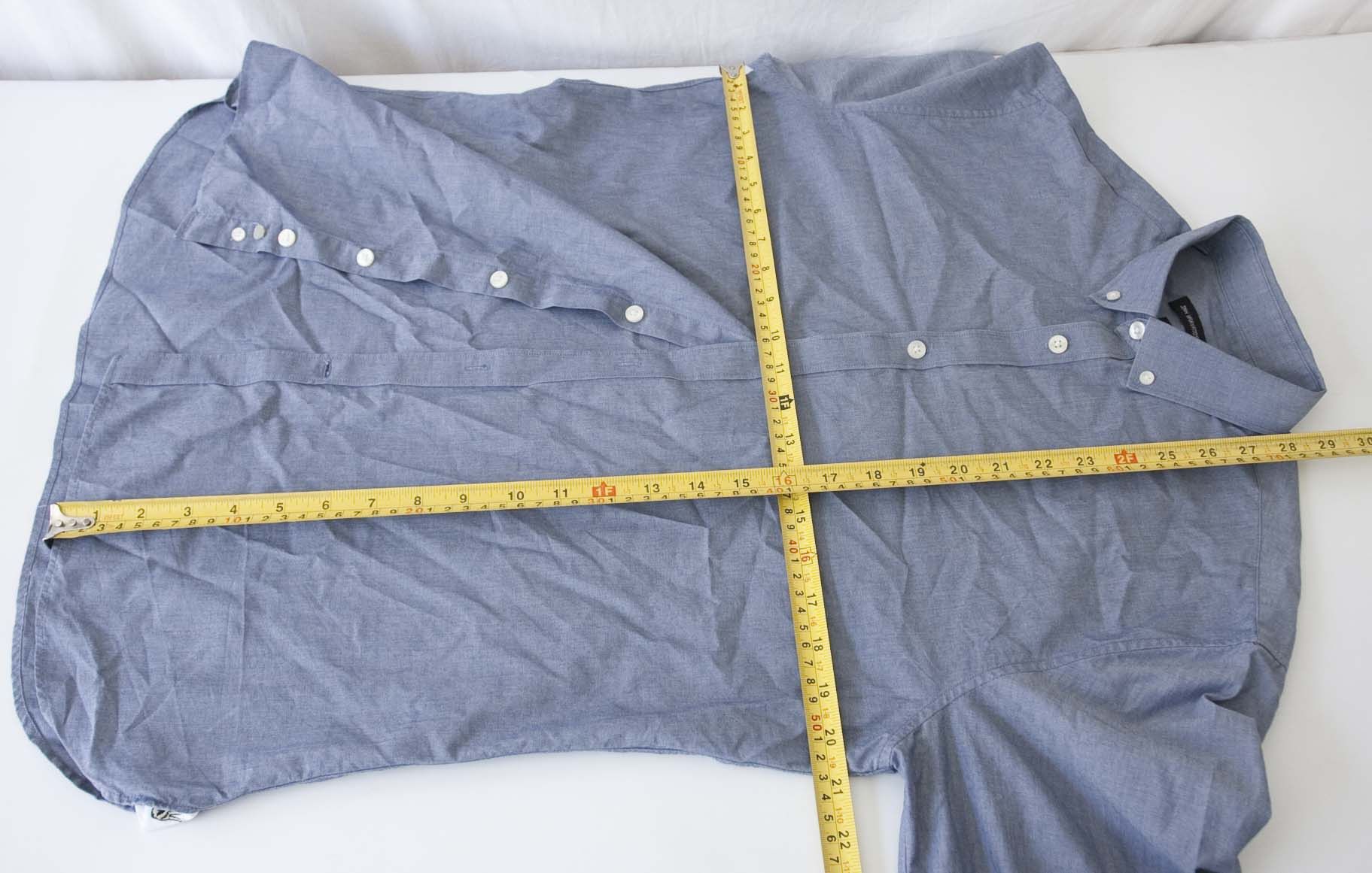 John Varvatos John Varvatos Shirt Blue Slim Fit Size 15.5 Size 38R - 4 Thumbnail