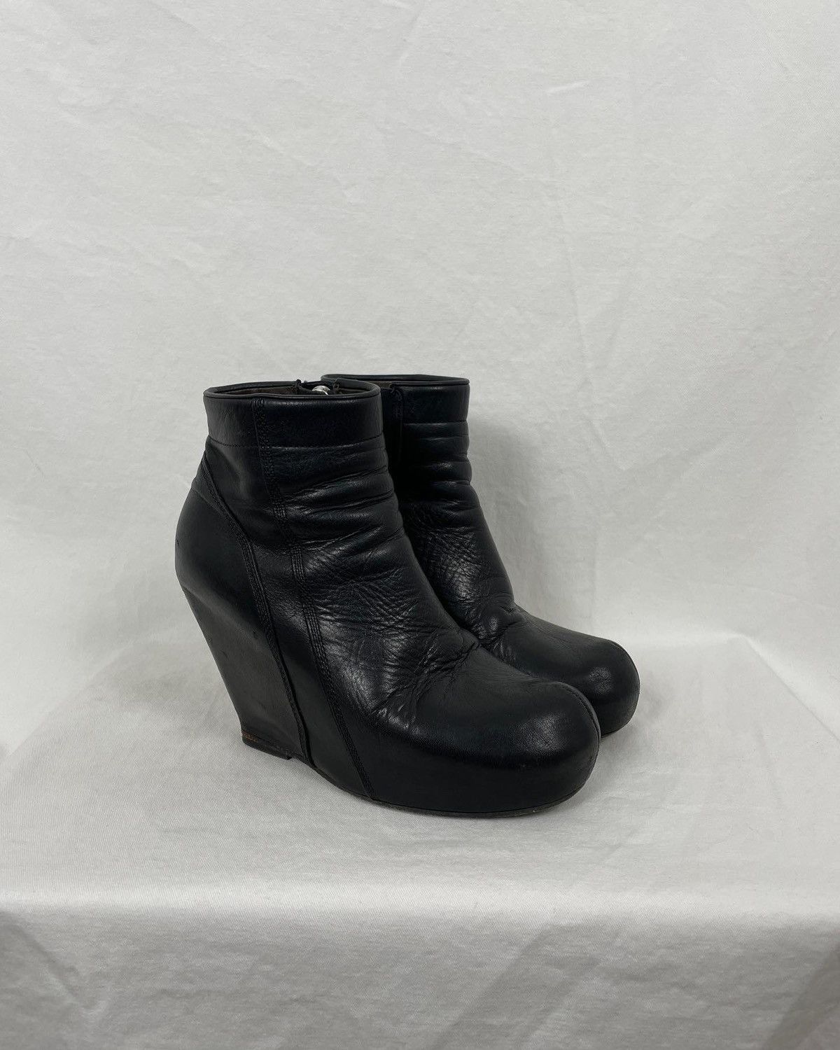 ブーツその他 Rick Owens wedge ankle boot Rick Owens Wedge Leather Boots – My Next Fit
