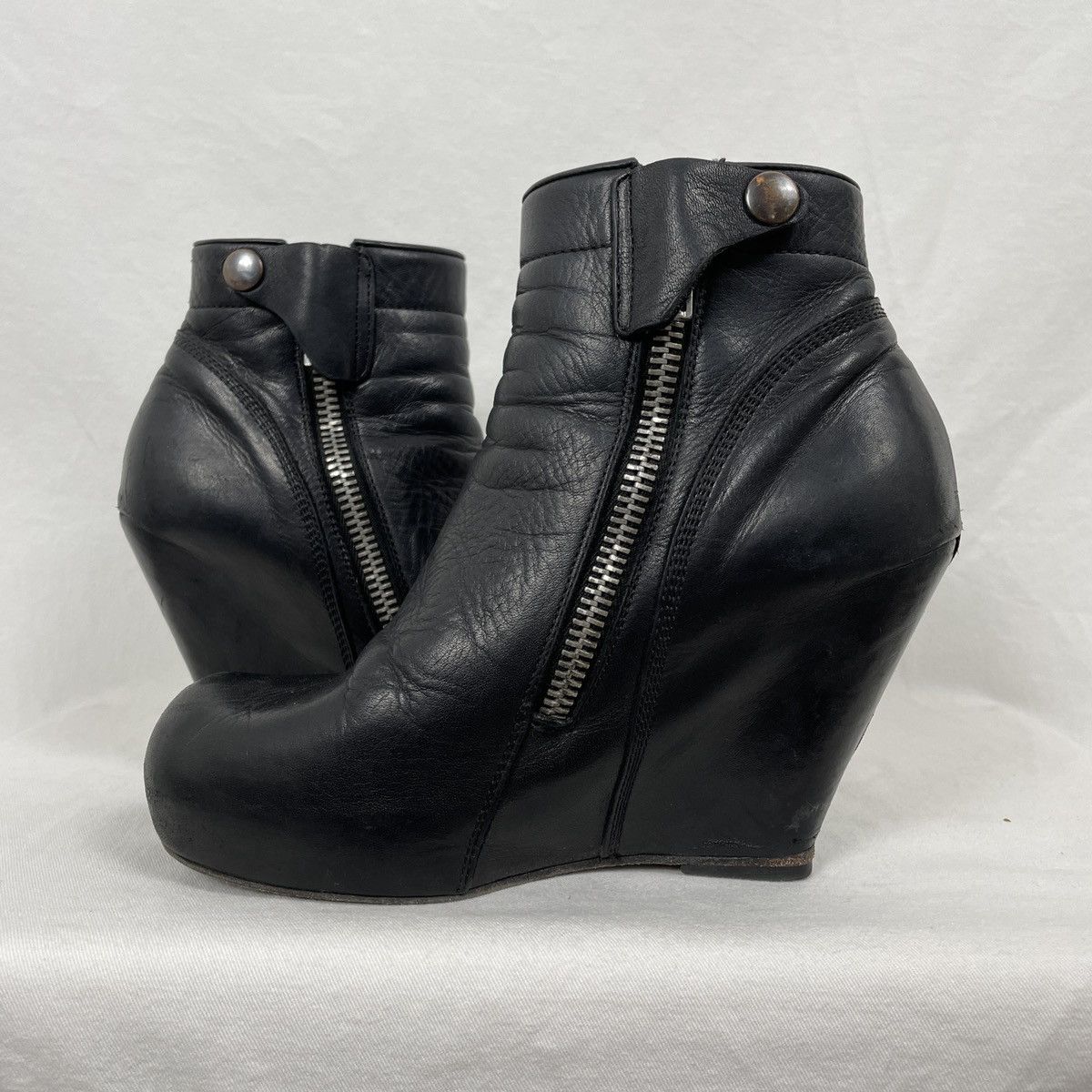 靴 RICK OWENS / WEDGE SOLE BOOTS 39 RICK OWENS / WEDGE SOLE BOOTS 39