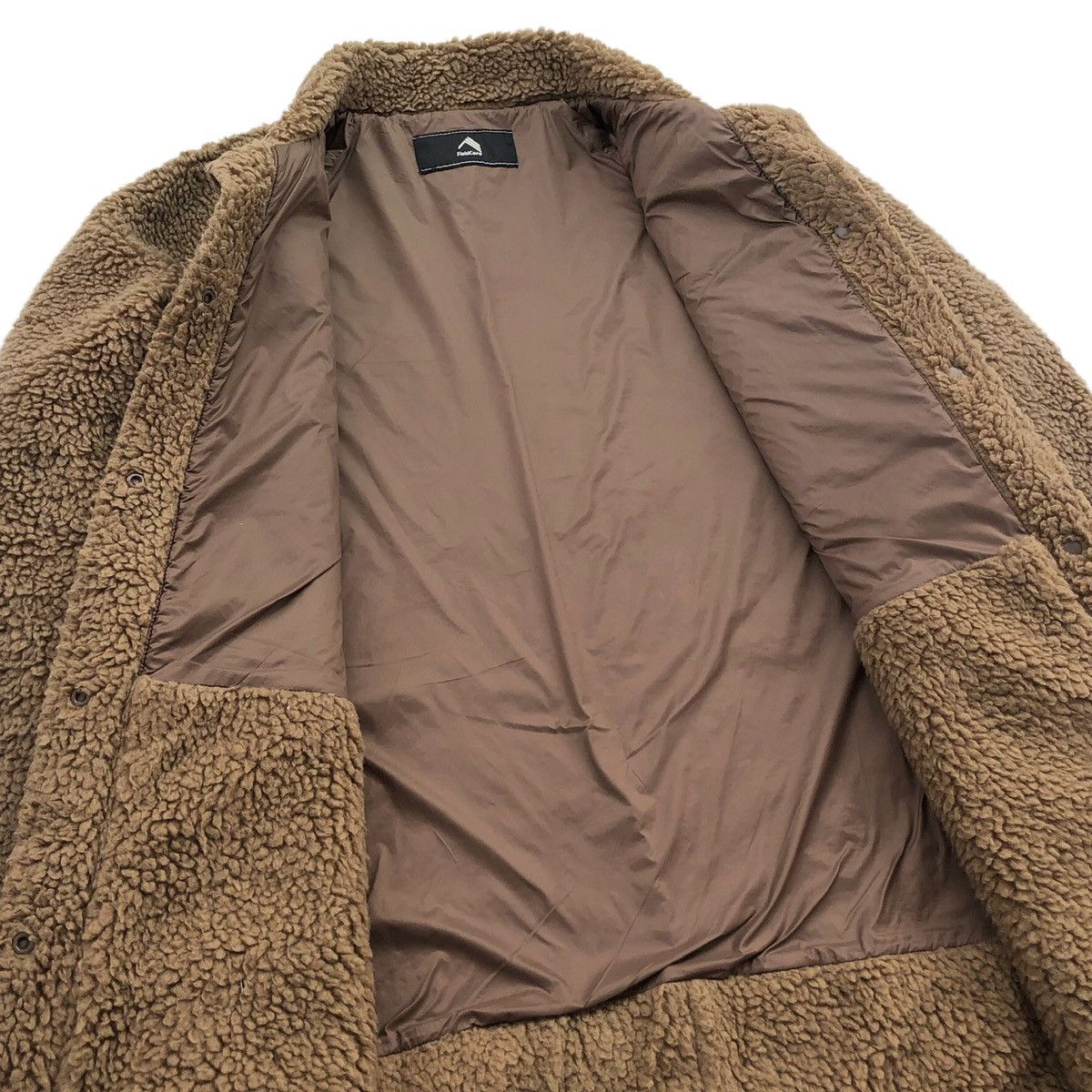 Japanese Brand FieldCore Fleece Botton Snap Long Coat / Jacket Size US L / EU 52-54 / 3 - 11 Thumbnail