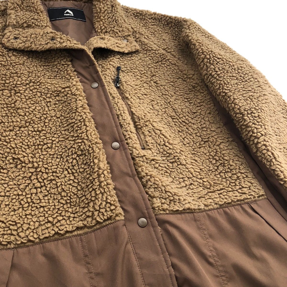 Japanese Brand FieldCore Fleece Botton Snap Long Coat / Jacket Size US L / EU 52-54 / 3 - 6 Thumbnail