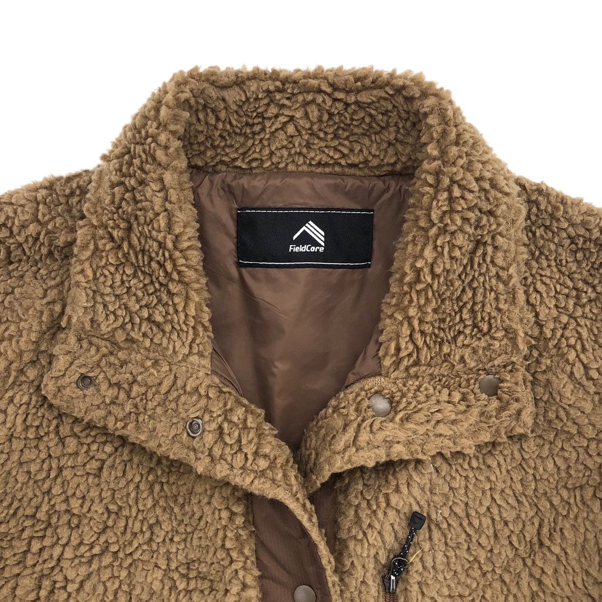 Japanese Brand FieldCore Fleece Botton Snap Long Coat / Jacket Size US L / EU 52-54 / 3 - 7 Thumbnail
