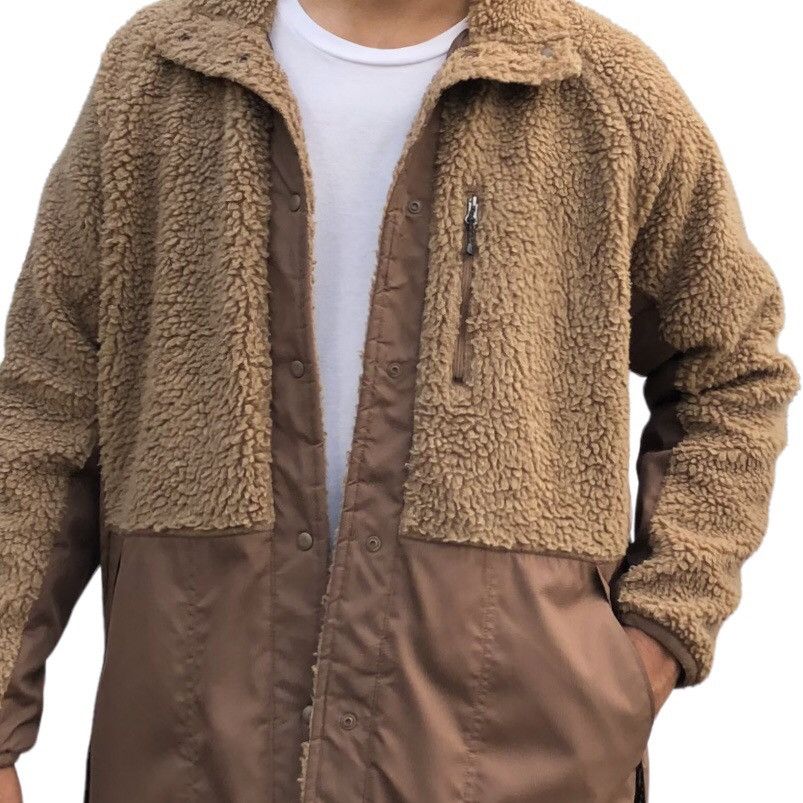 Japanese Brand FieldCore Fleece Botton Snap Long Coat / Jacket Size US L / EU 52-54 / 3 - 4 Thumbnail