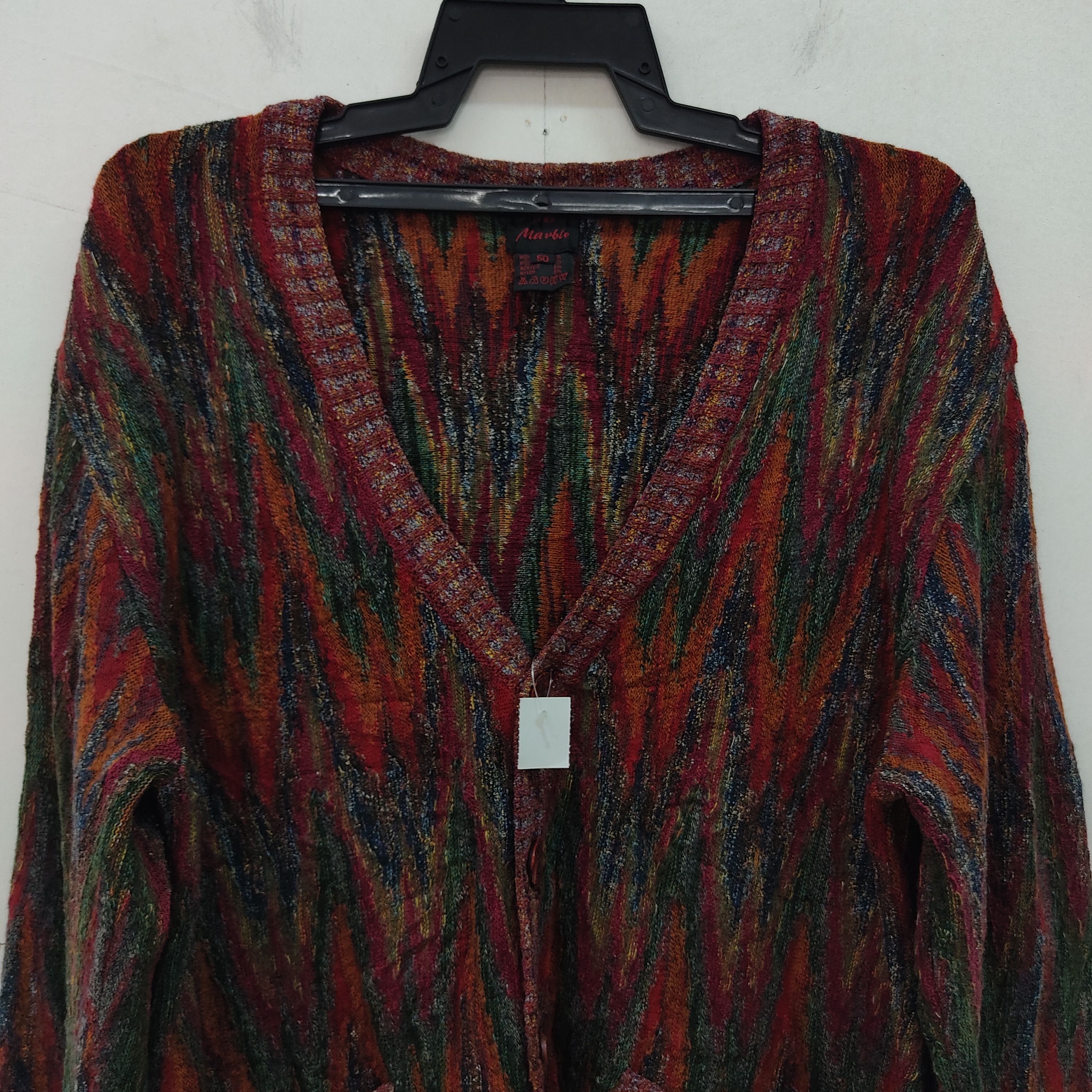 Japanese Brand Mb Marbel Colourfull Cardigan Knitwear Size US M / EU 48-50 / 2 - 3 Thumbnail