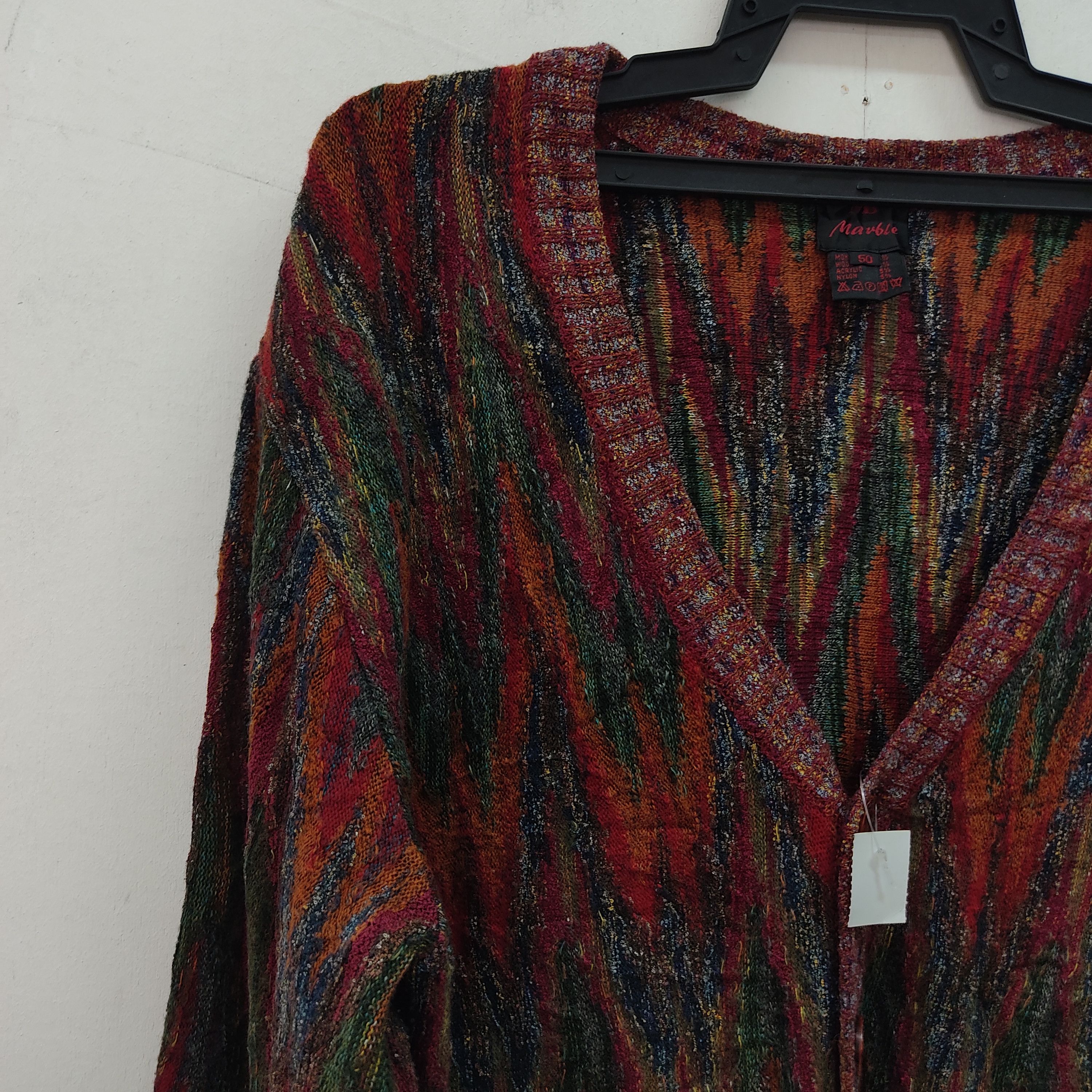 Japanese Brand Mb Marbel Colourfull Cardigan Knitwear Size US M / EU 48-50 / 2 - 5 Thumbnail