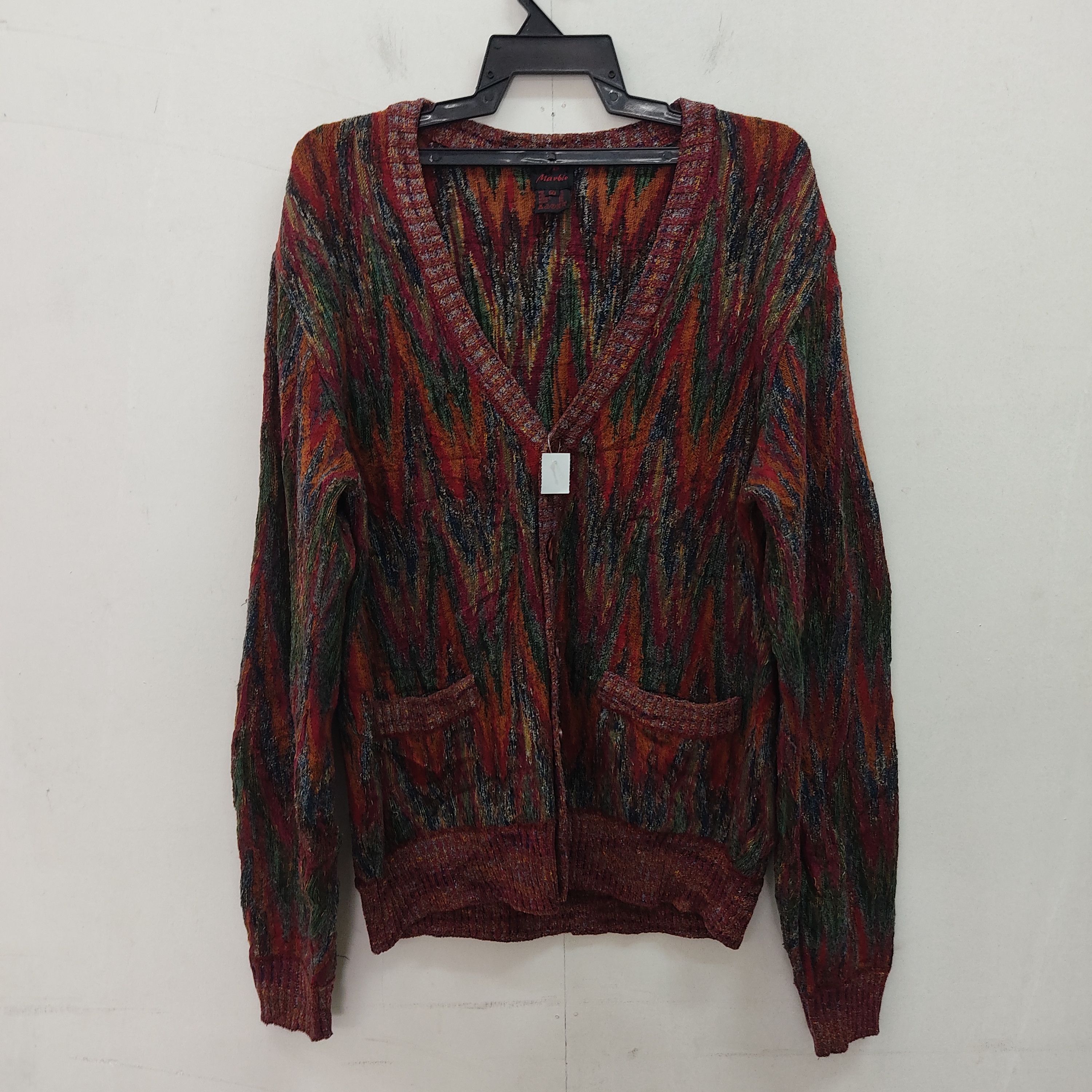Japanese Brand Mb Marbel Colourfull Cardigan Knitwear Size US M / EU 48-50 / 2 - 1 Thumbnail