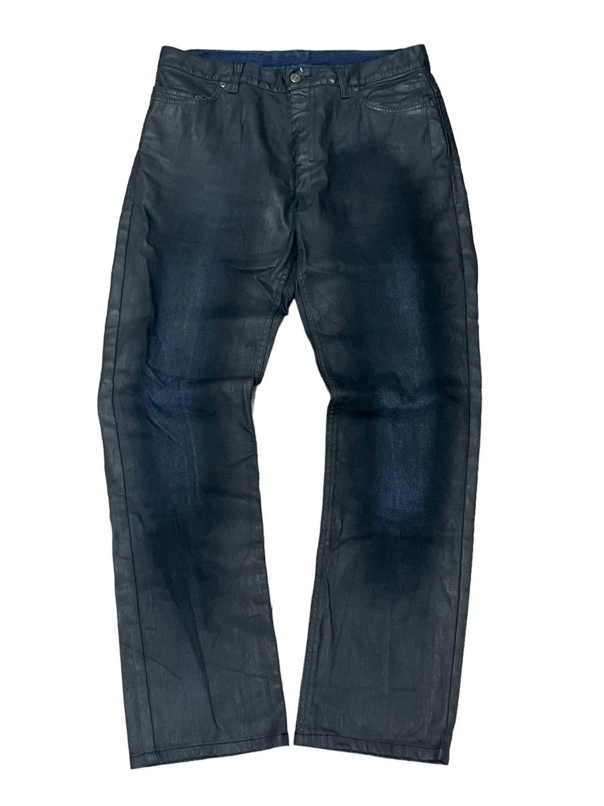 AW2011 Yves Saint Laurent Wax Denim Black