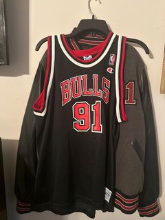Vintage Champion Dennis Rodman #91 Chicago Bulls Jersey Size 40 Made In USA