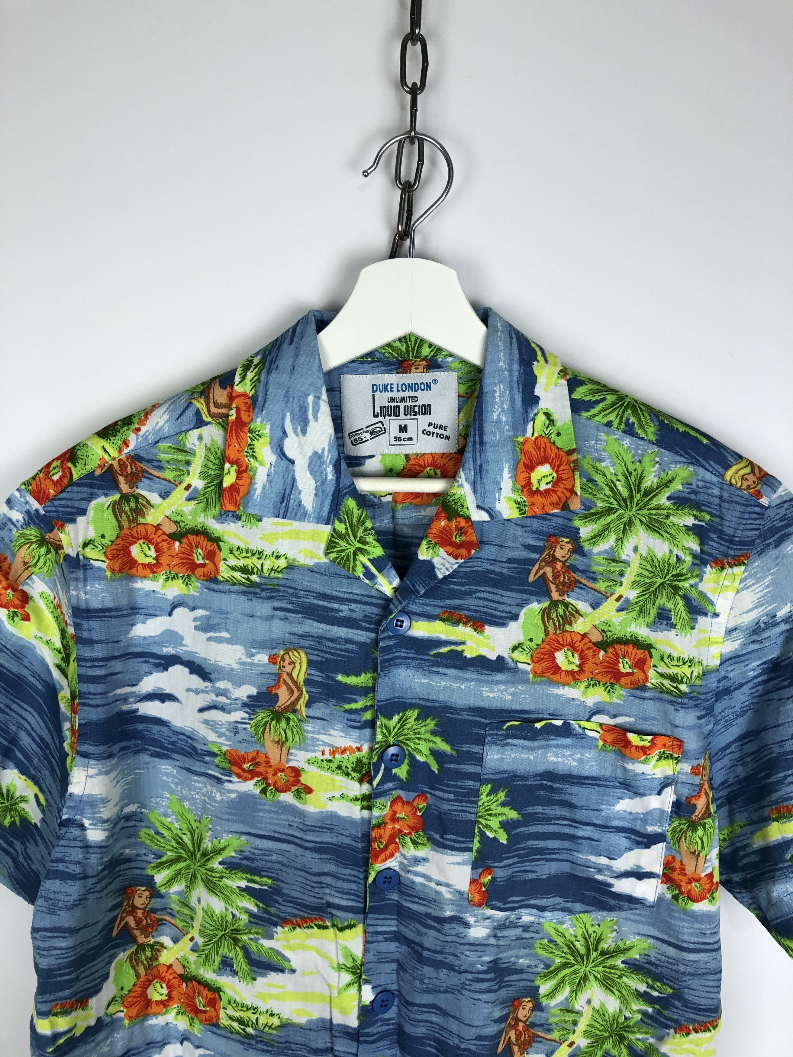 Dune London DUKE LONDON HAWAIIAN SHIRT GIRLS PURE COTTON M VINTAGE Size US M / EU 48-50 / 2 - 2 Thumbnail