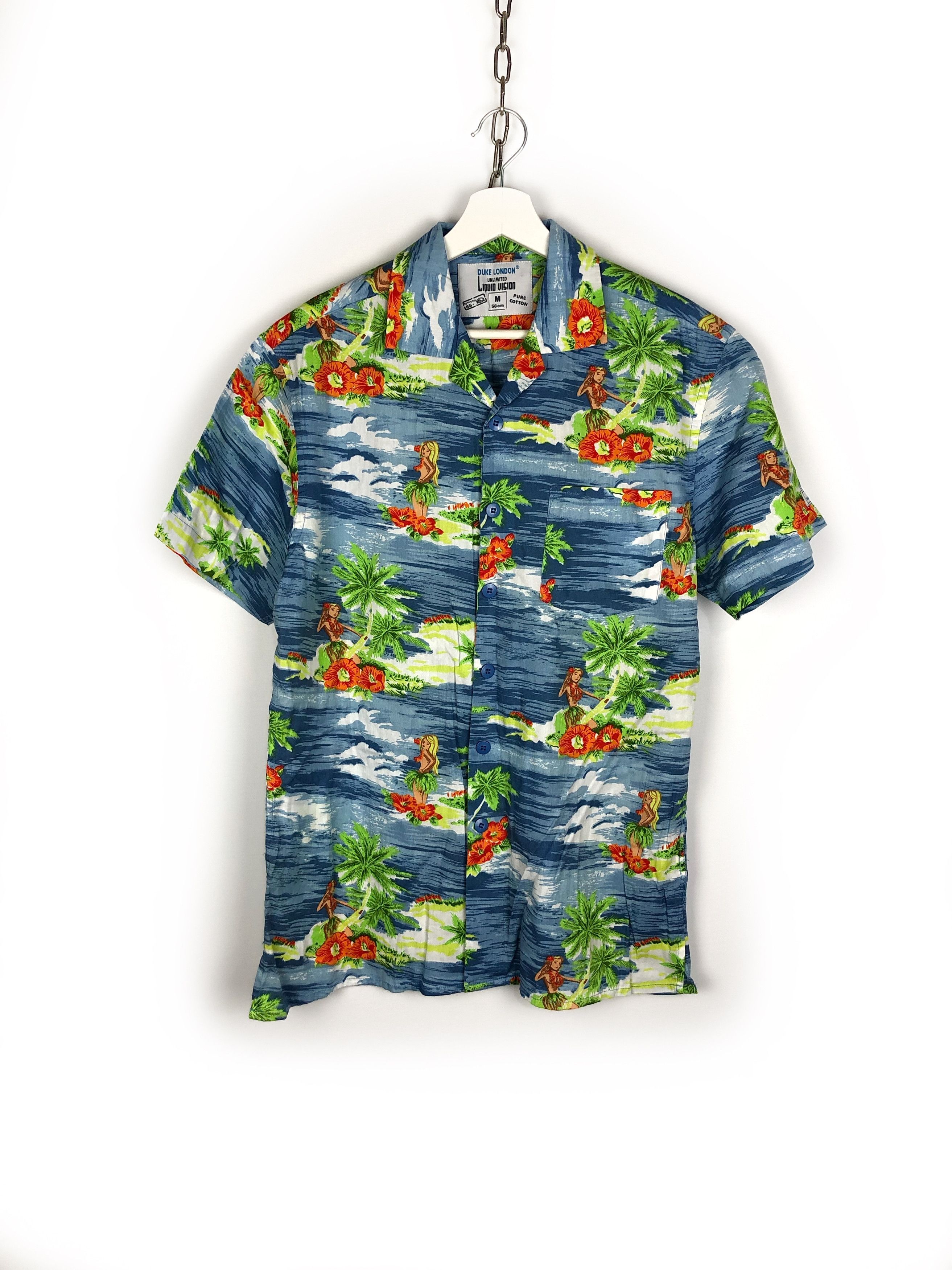 Dune London DUKE LONDON HAWAIIAN SHIRT GIRLS PURE COTTON M VINTAGE Size US M / EU 48-50 / 2 - 1 Thumbnail