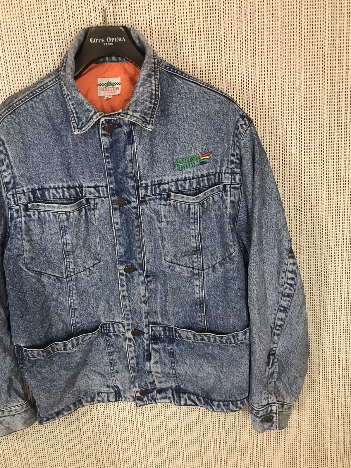 Benetton 🔥STEALS🔥VINTAGE 90s BENETTON FORMULA 1 RACING TEAM SPELLOUT Size US L / EU 52-54 / 3 - 6 Thumbnail