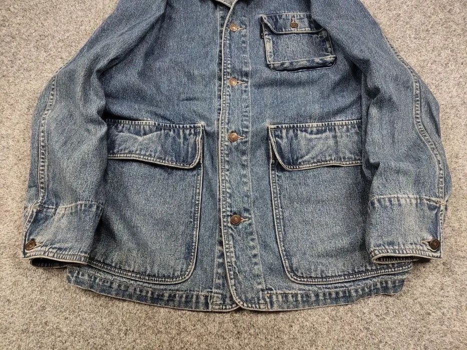 Levi's Rare Vintage 90's Levi's Coverall Denim Jacket Gold Patch Size US XL / EU 56 / 4 - 4 Thumbnail