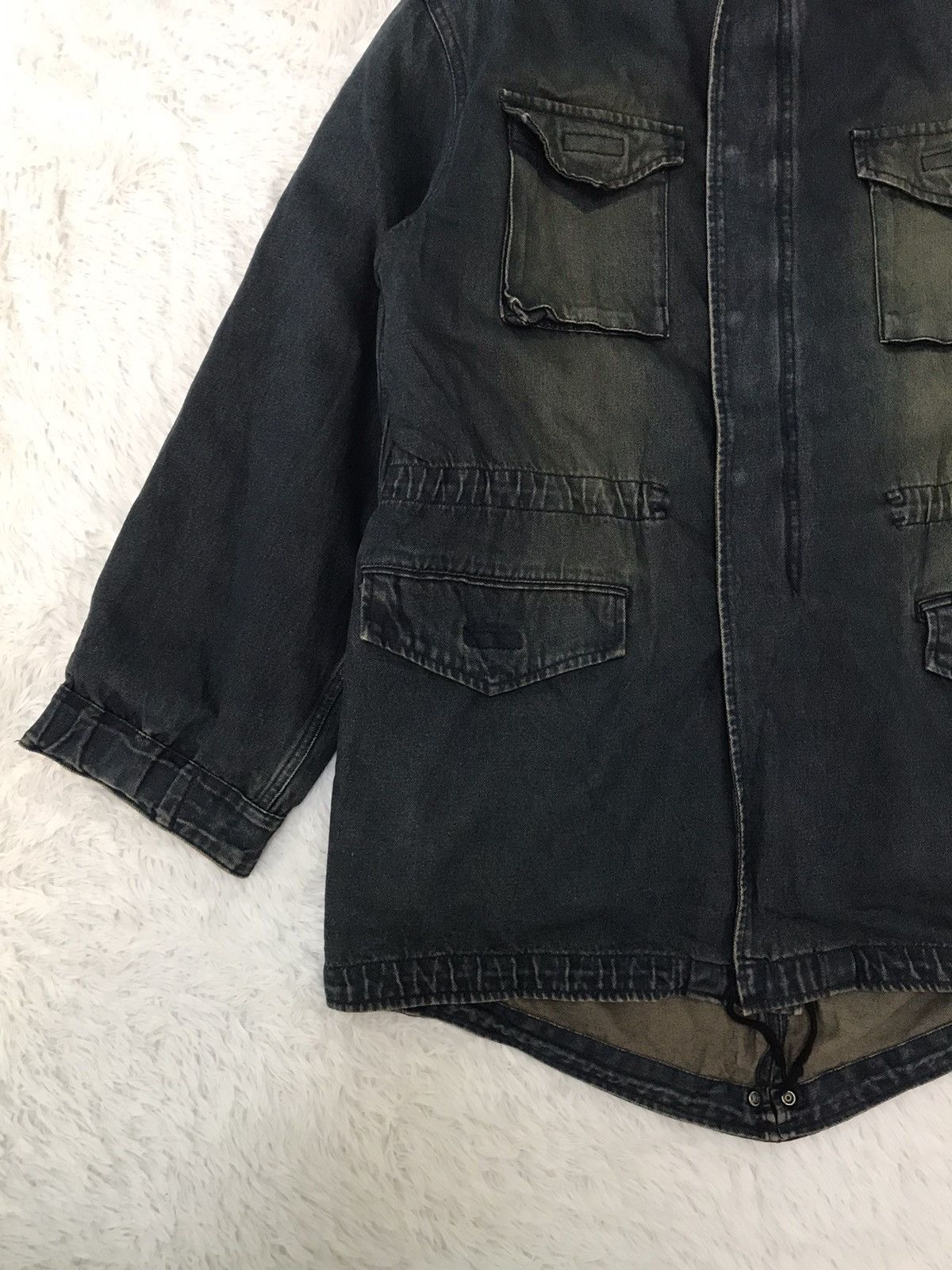 PPFM PPFM Denim Fishtail Jacket Hooded Fleece Hairy Like Inner Size US M / EU 48-50 / 2 - 5 Thumbnail