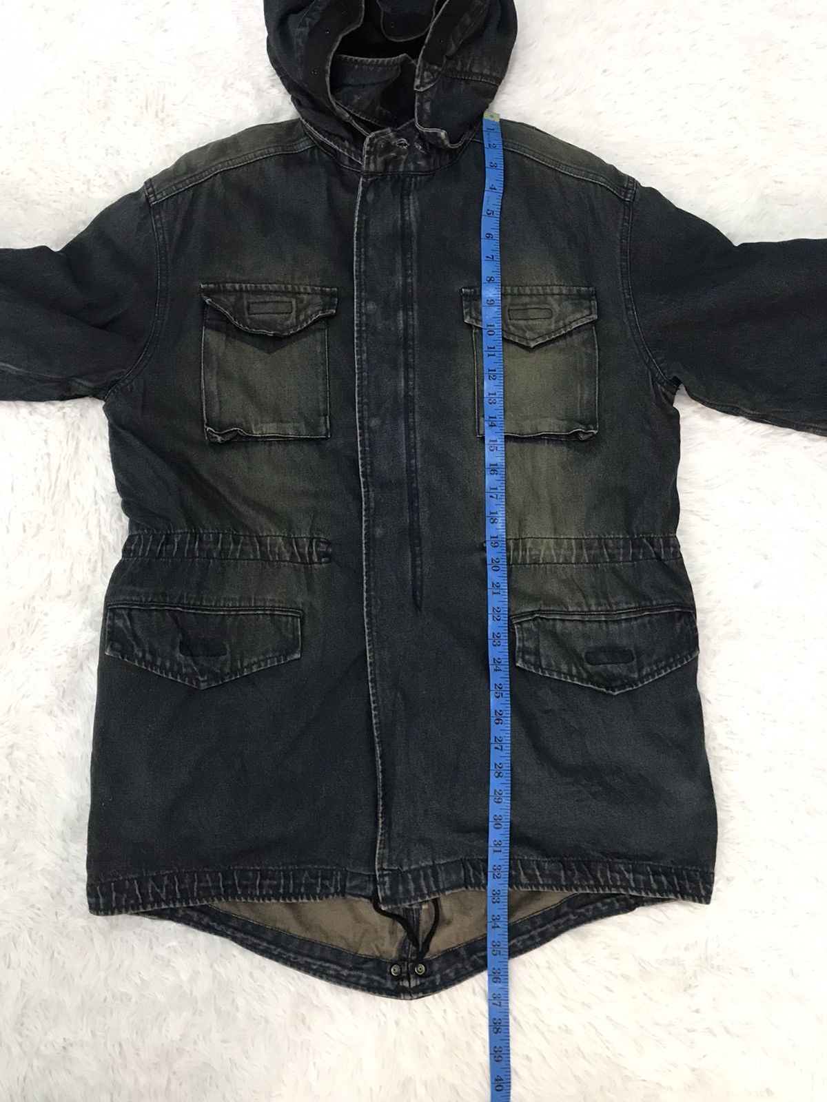 PPFM PPFM Denim Fishtail Jacket Hooded Fleece Hairy Like Inner Size US M / EU 48-50 / 2 - 22 Thumbnail