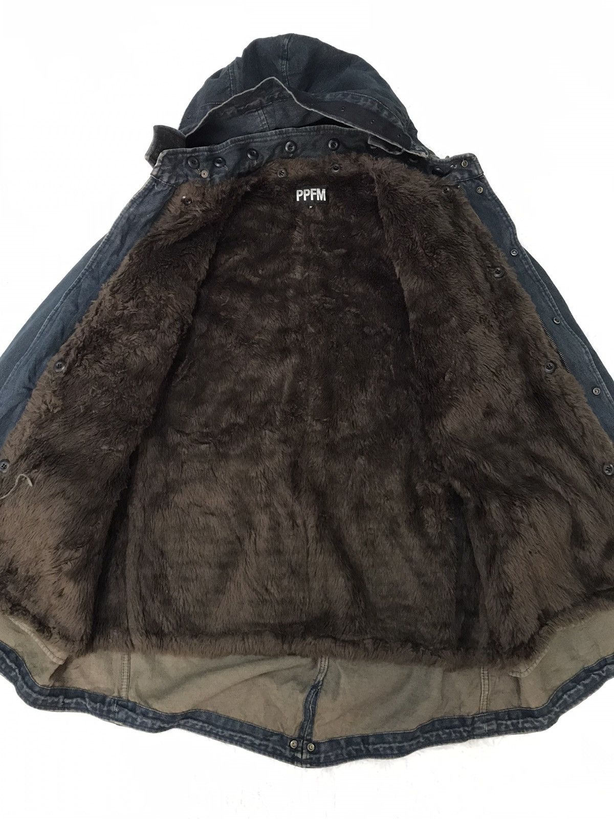 PPFM PPFM Denim Fishtail Jacket Hooded Fleece Hairy Like Inner Size US M / EU 48-50 / 2 - 15 Thumbnail