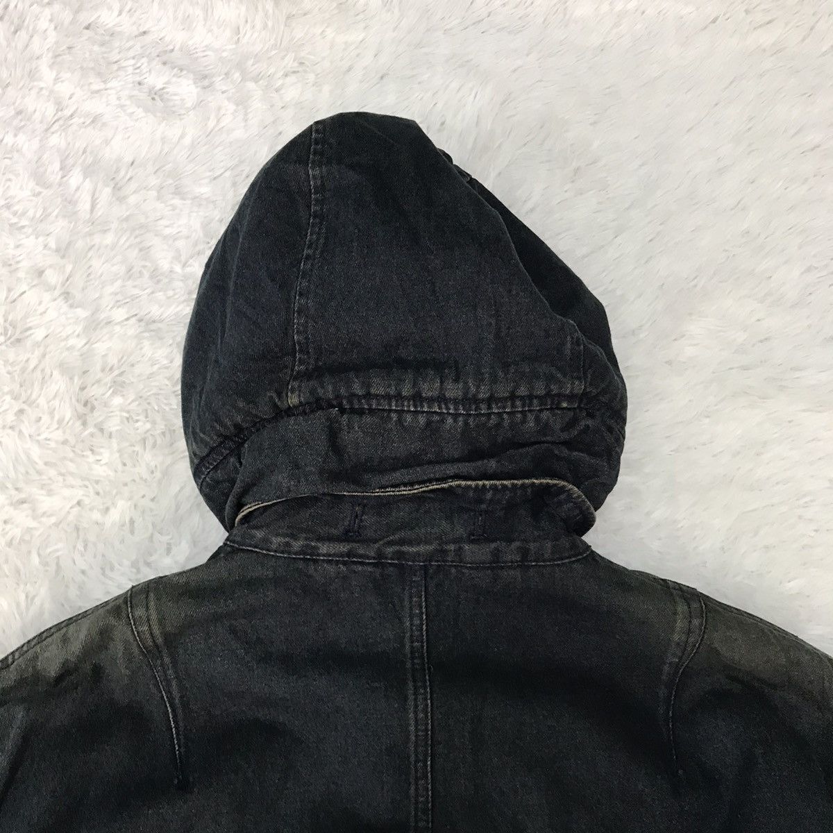 PPFM PPFM Denim Fishtail Jacket Hooded Fleece Hairy Like Inner Size US M / EU 48-50 / 2 - 13 Thumbnail