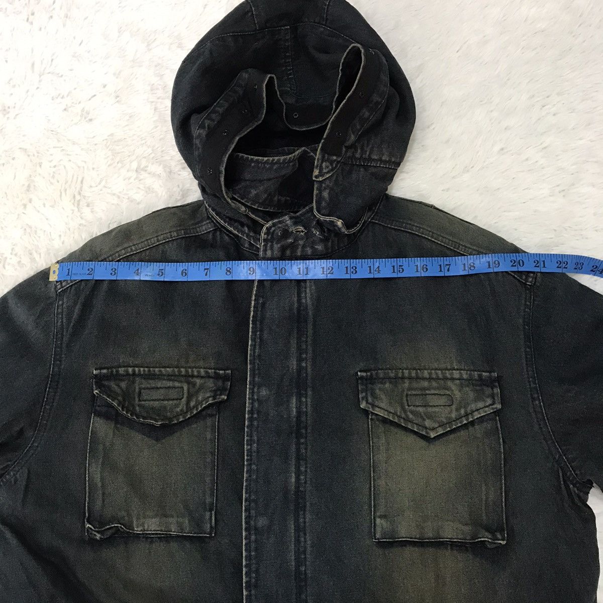 PPFM PPFM Denim Fishtail Jacket Hooded Fleece Hairy Like Inner Size US M / EU 48-50 / 2 - 23 Thumbnail