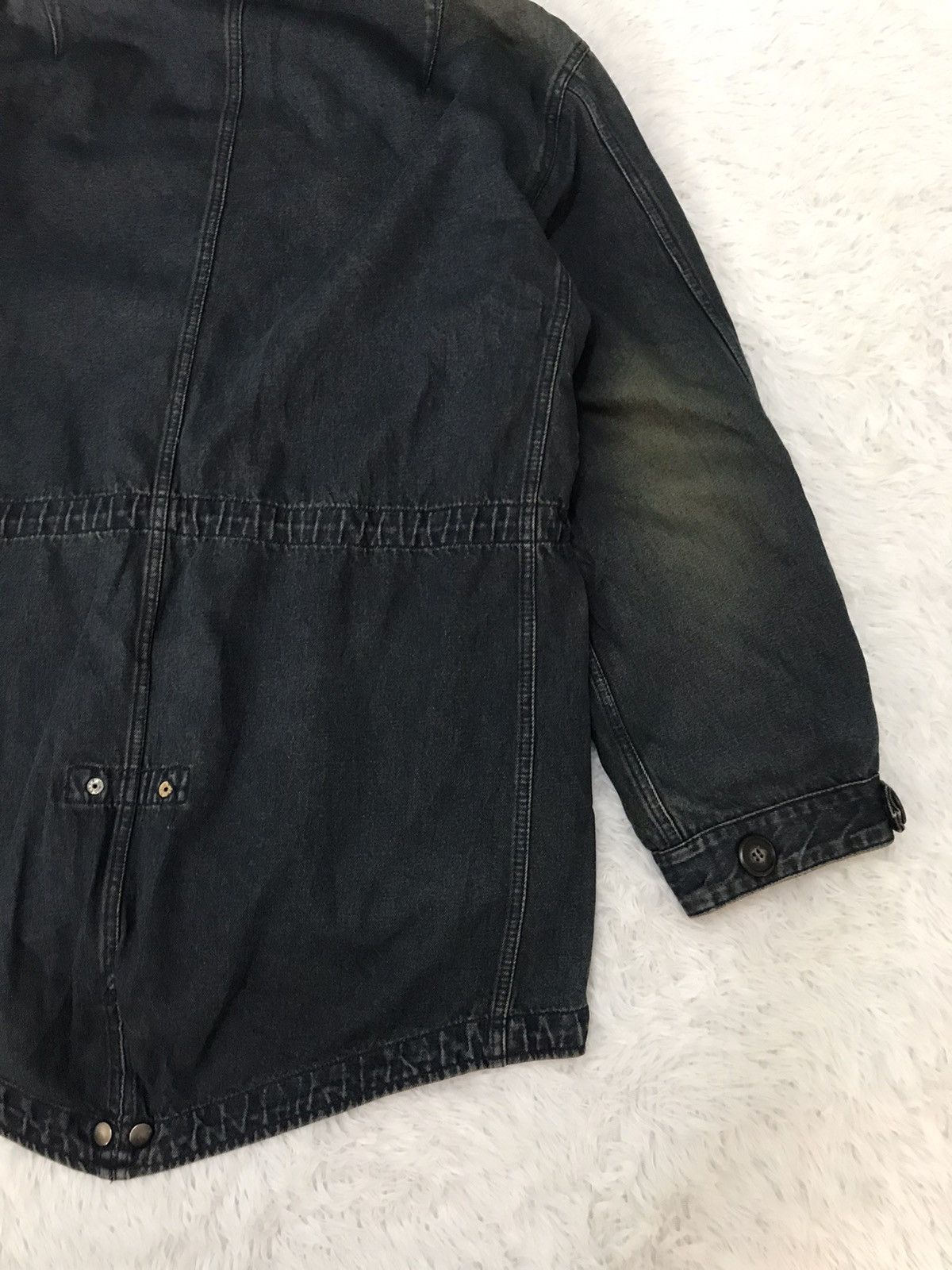 PPFM PPFM Denim Fishtail Jacket Hooded Fleece Hairy Like Inner Size US M / EU 48-50 / 2 - 12 Thumbnail