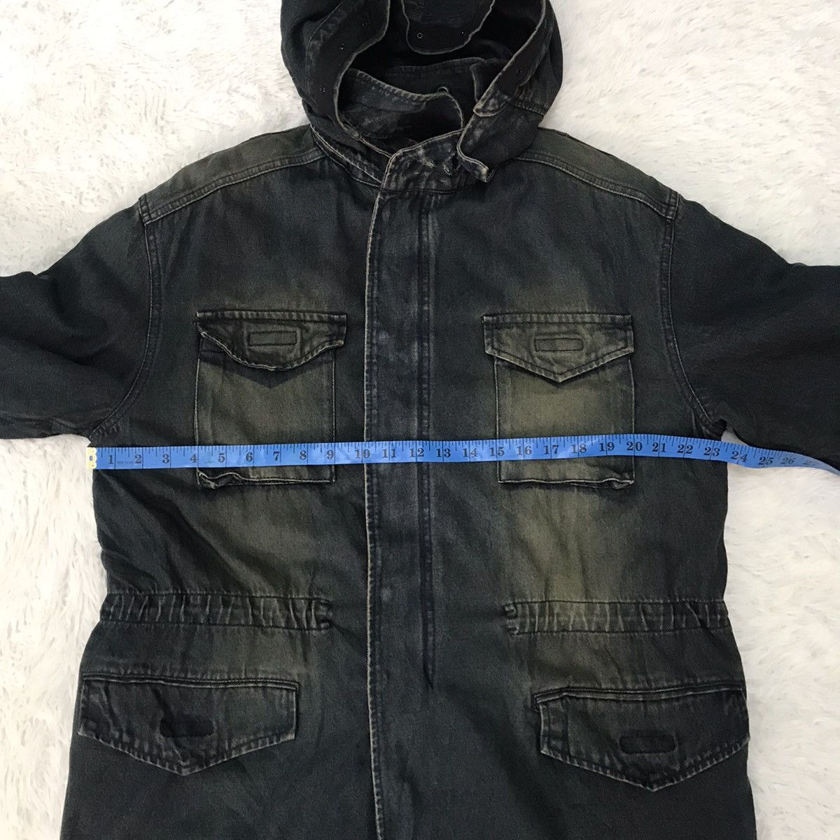 PPFM PPFM Denim Fishtail Jacket Hooded Fleece Hairy Like Inner Size US M / EU 48-50 / 2 - 21 Thumbnail
