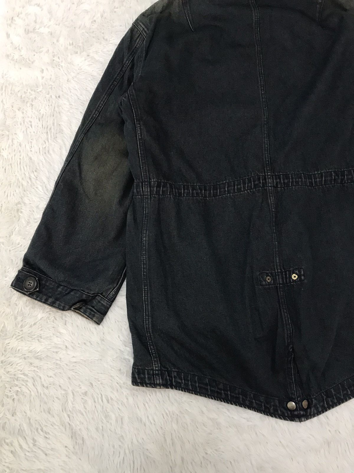 PPFM PPFM Denim Fishtail Jacket Hooded Fleece Hairy Like Inner Size US M / EU 48-50 / 2 - 11 Thumbnail
